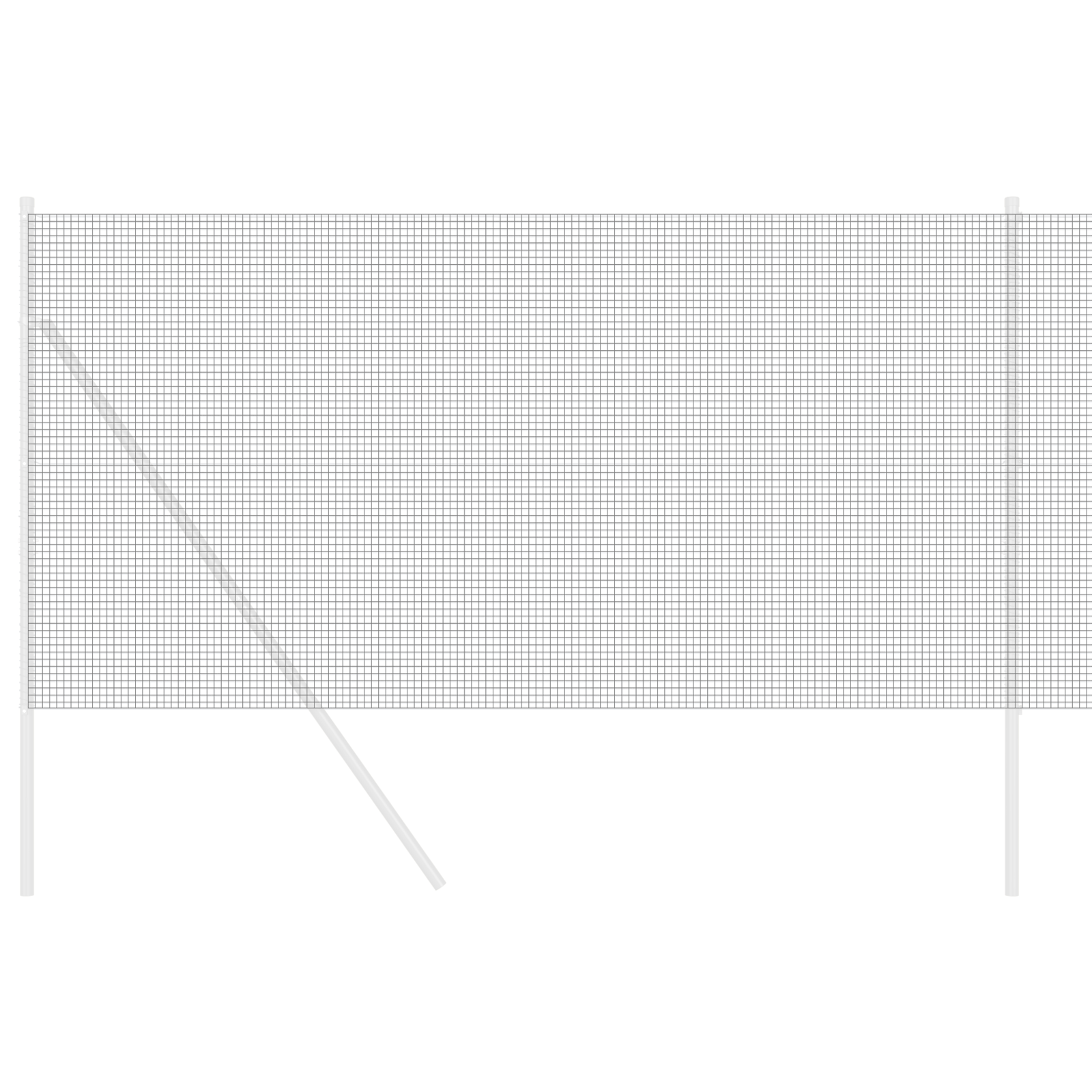 Welded Wire Fence Grey 1x50 m Steel - Image 3