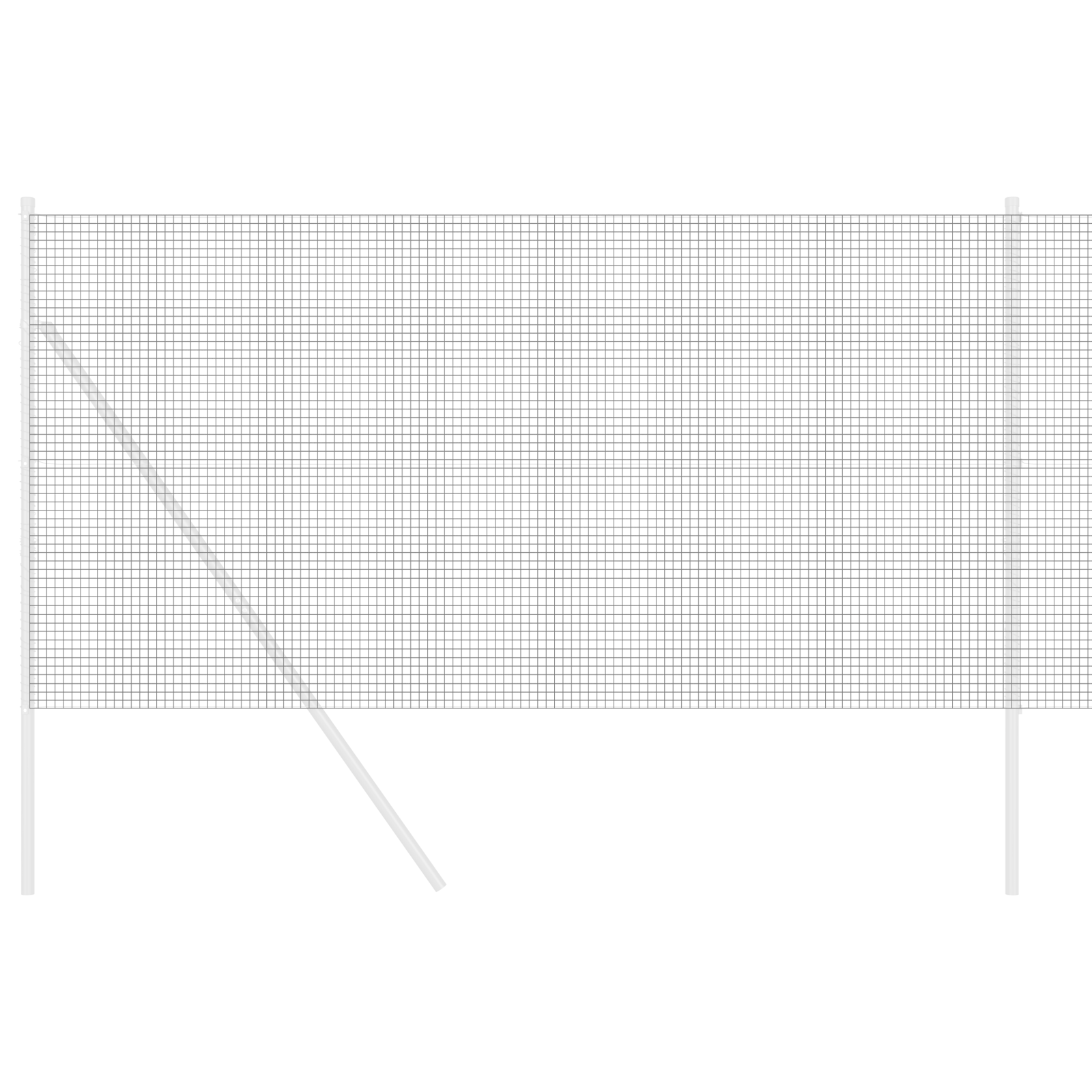 Welded Wire Fence Grey 1x50 m Steel - Image 3