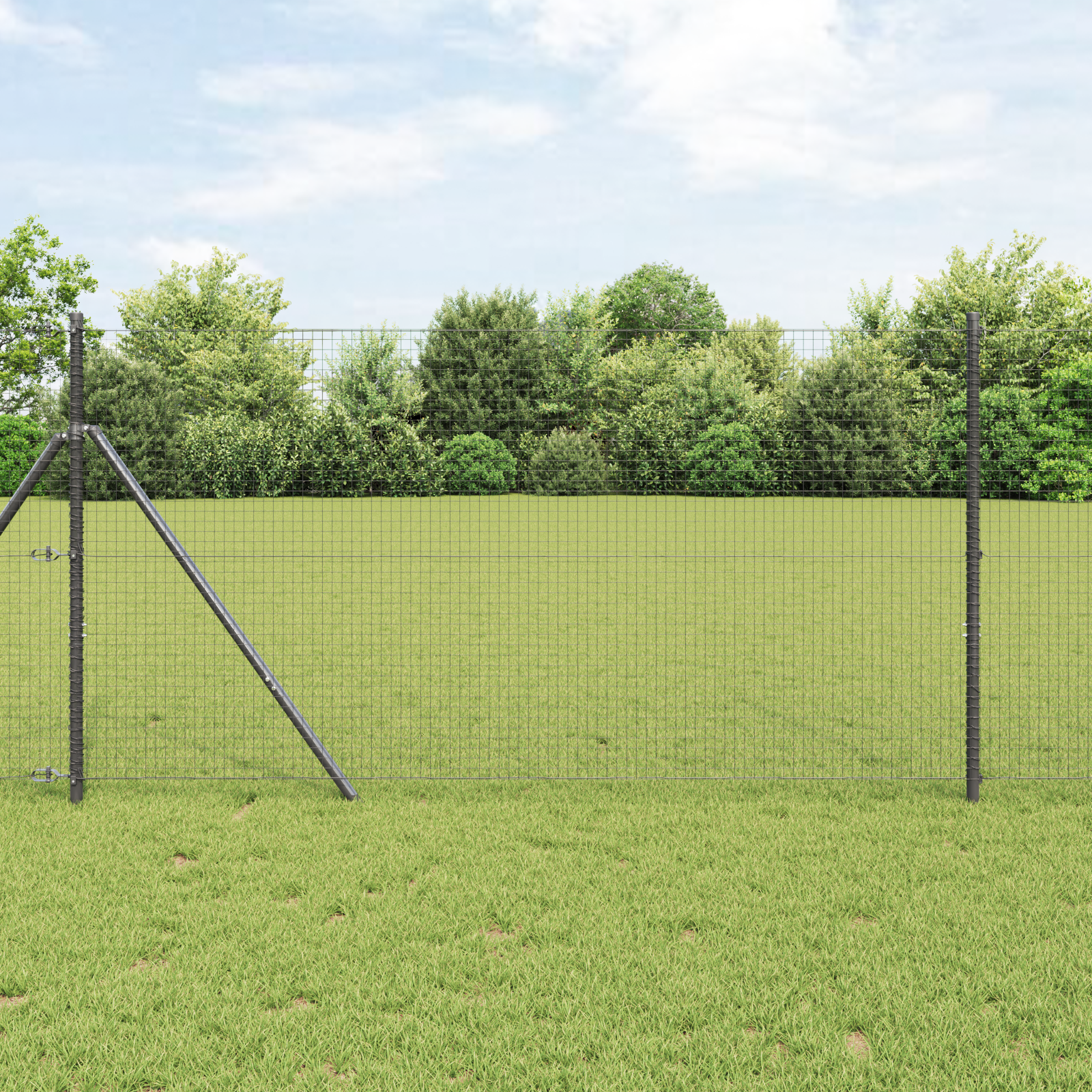 Welded Wire Fence Grey 1x50 m Steel
