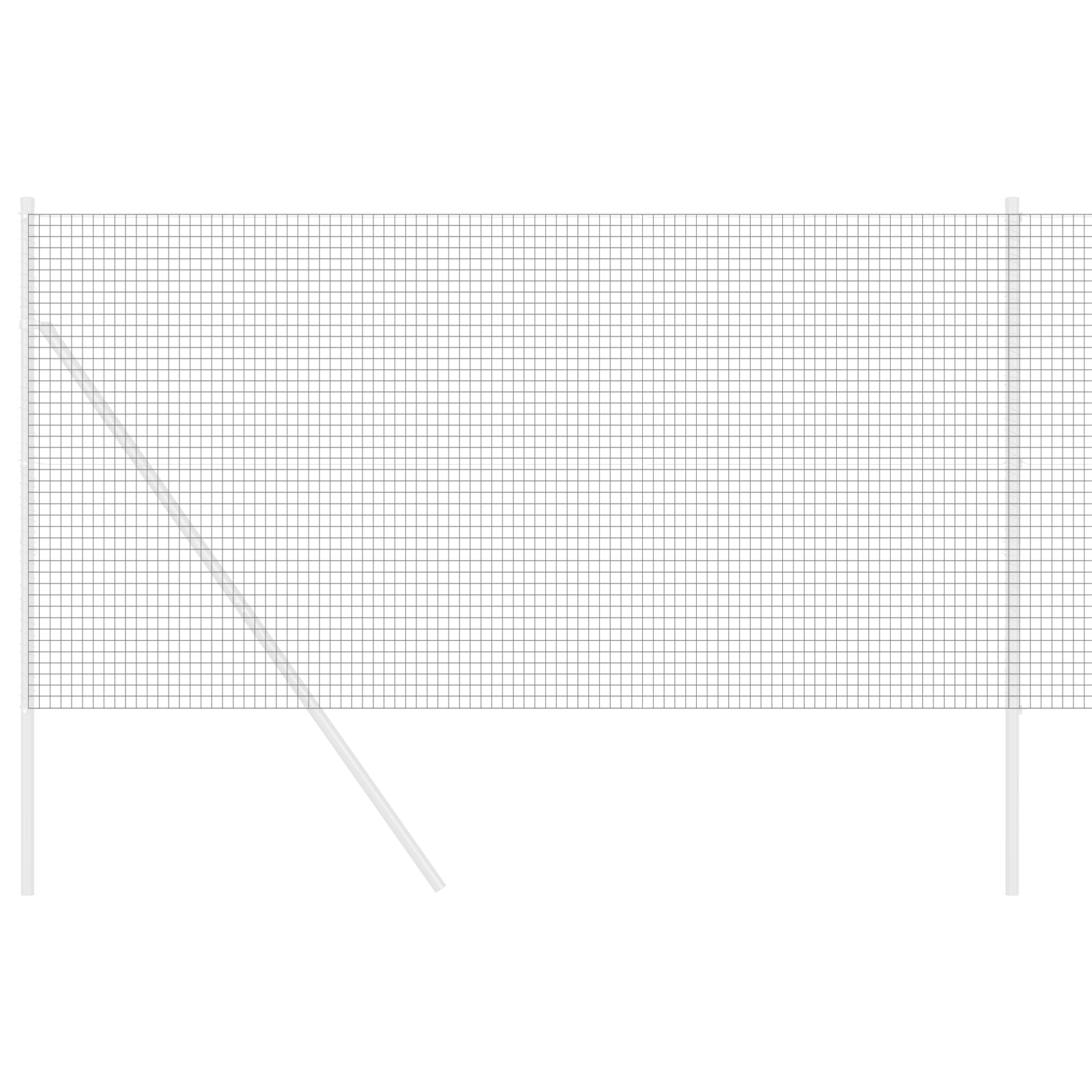 Welded Wire Fence Grey 1x50 m Steel - Image 3
