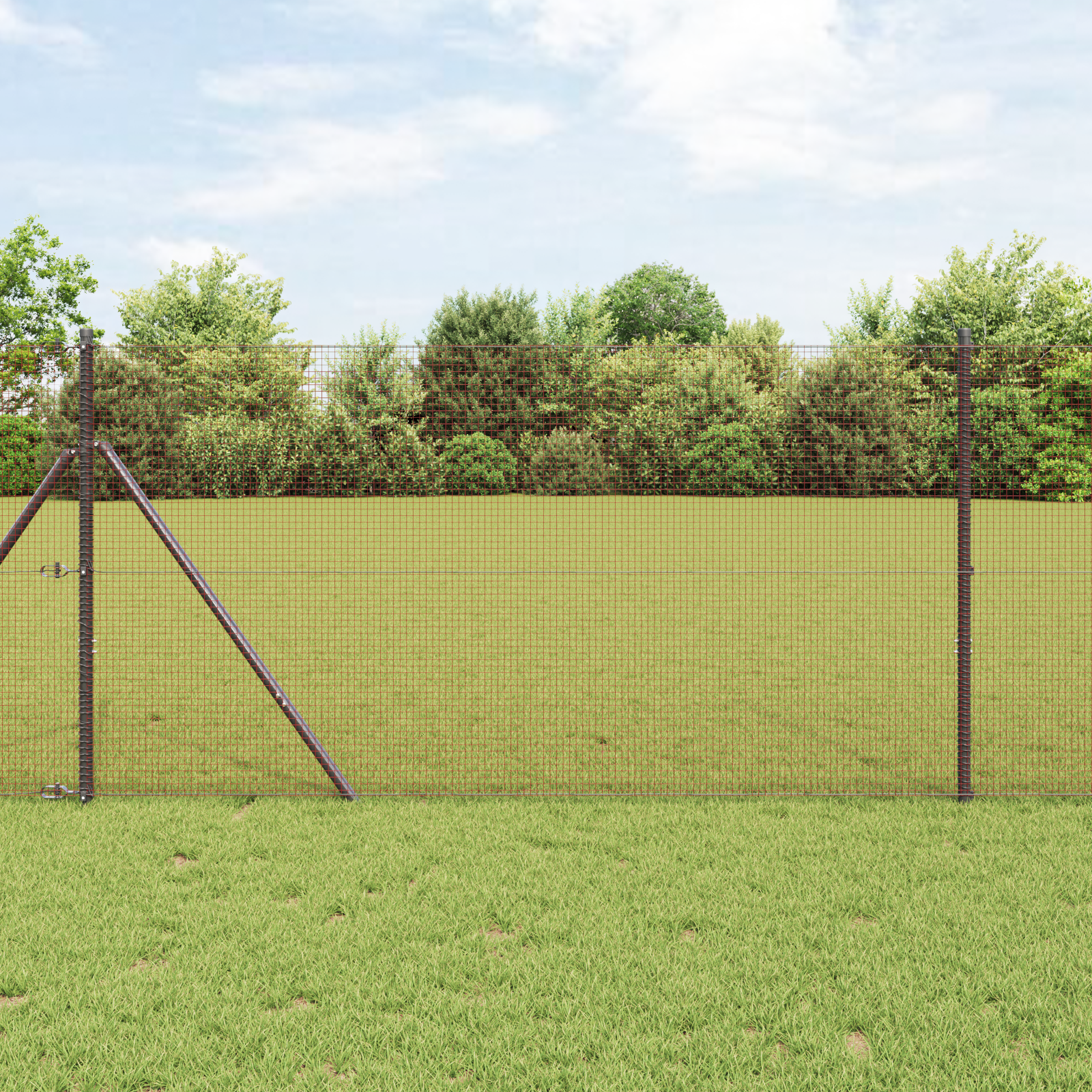Welded Wire Fence Red 1.5x10 m Steel