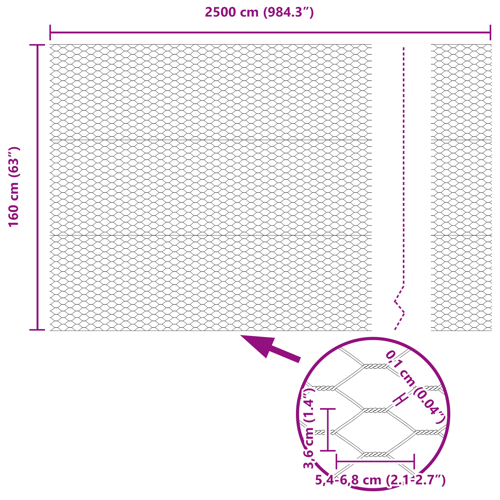 Hexagon Fence Green 1.6x25 m Steel - Image 8