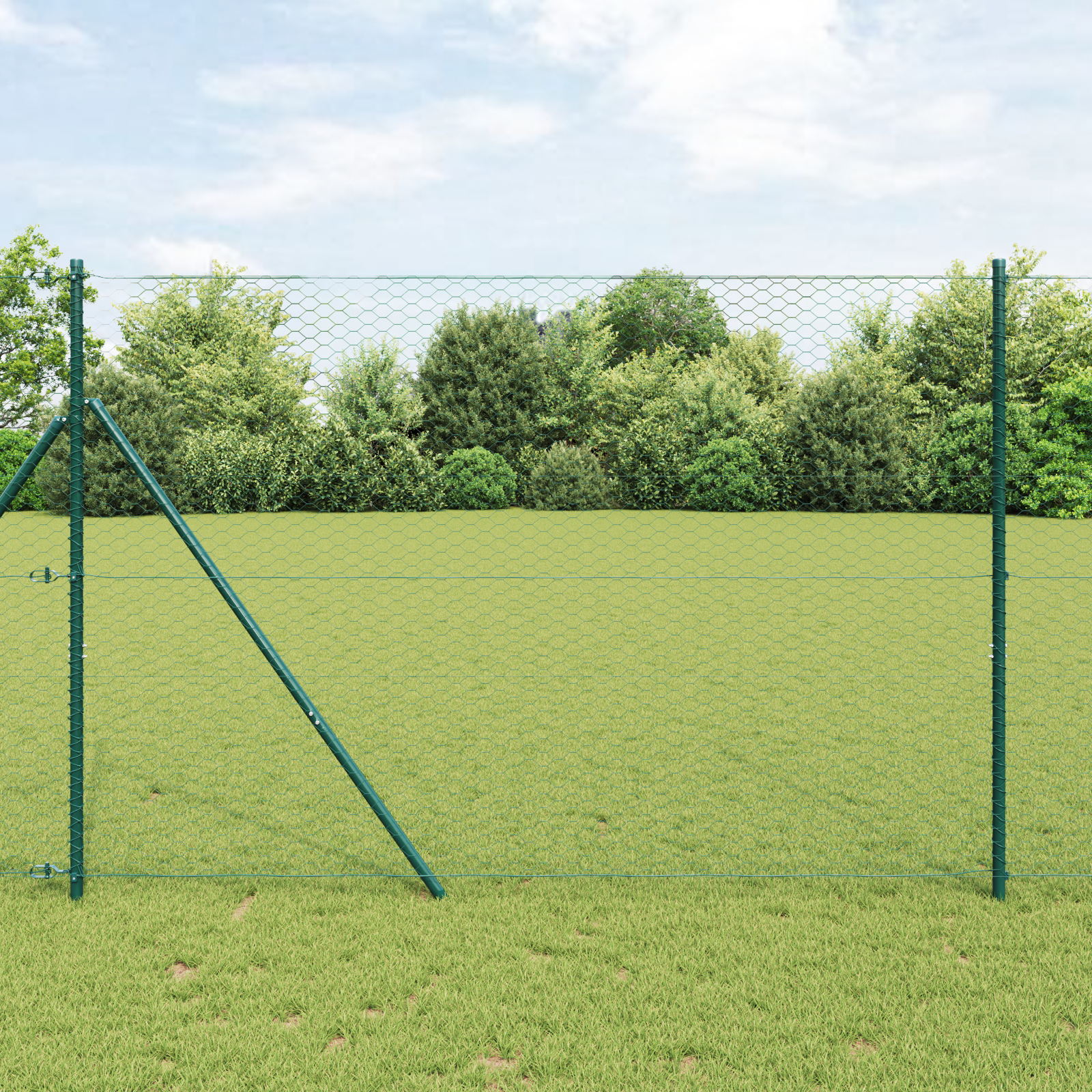 Hexagon Fence Green 1.5x100 m Steel