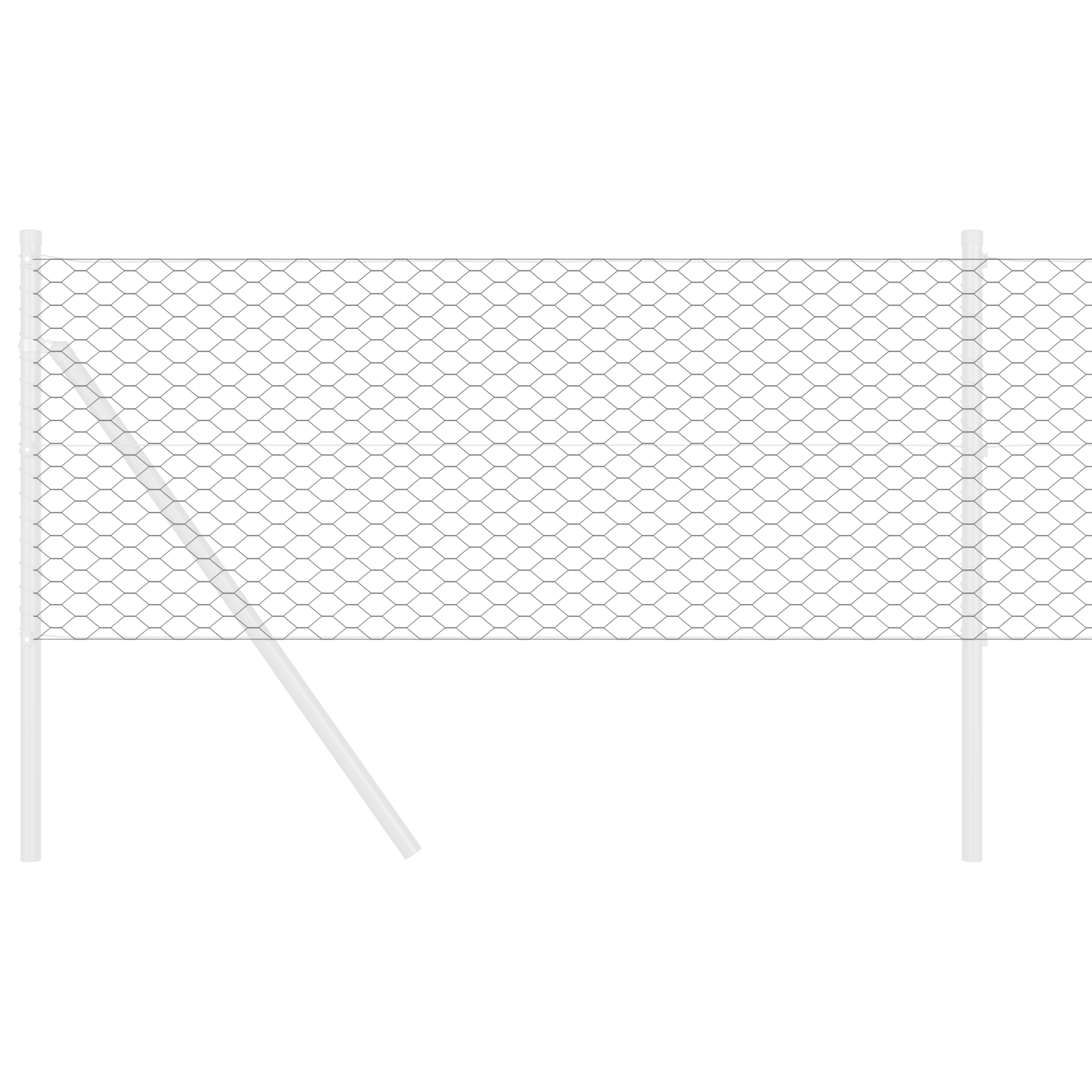 Hexagon Fence Grey 0.4x25 m Steel - Image 3