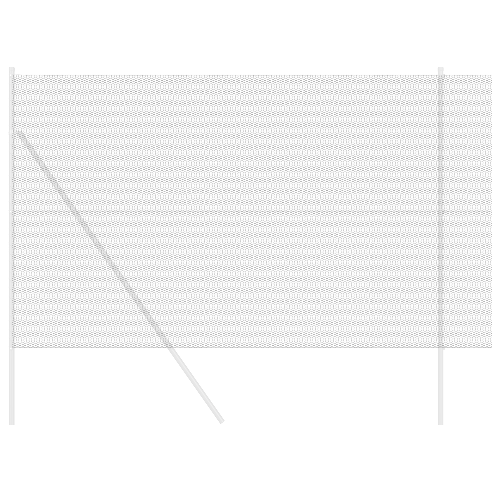 Hexagon Fence Grey 1.6x25 m Steel - Image 3