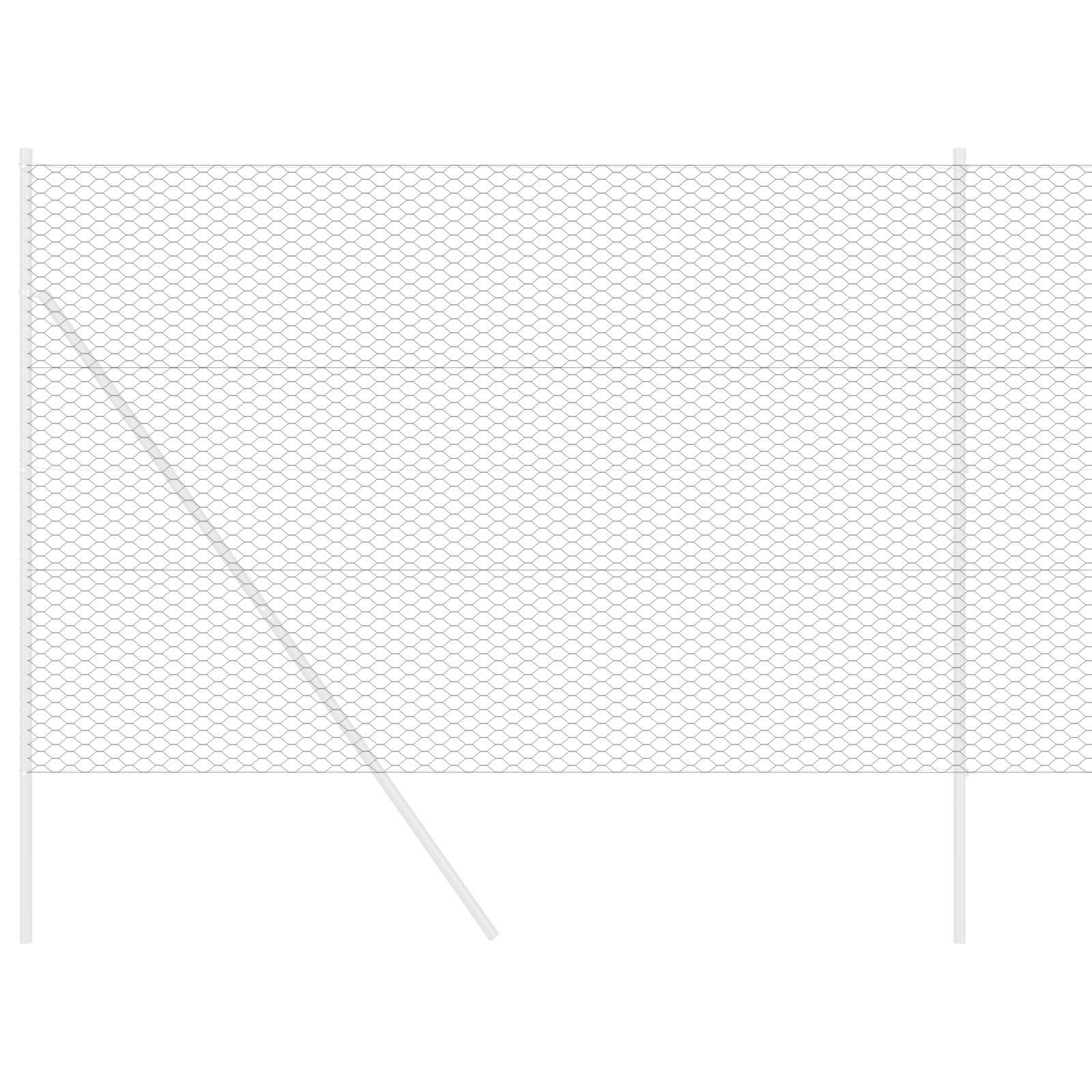 Hexagon Fence Grey 1,6x25 m Steel - Image 3