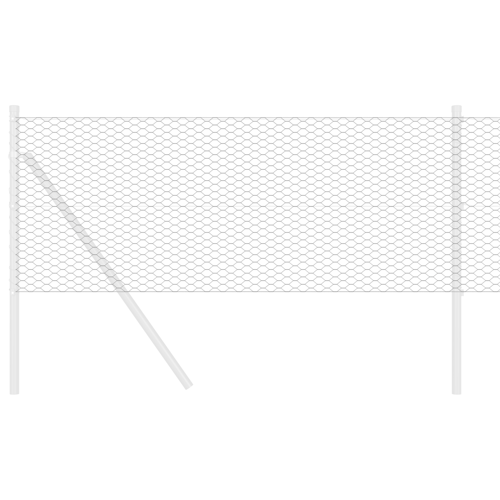 Hexagon Fence Grey 0.4x50 m Steel - Image 3