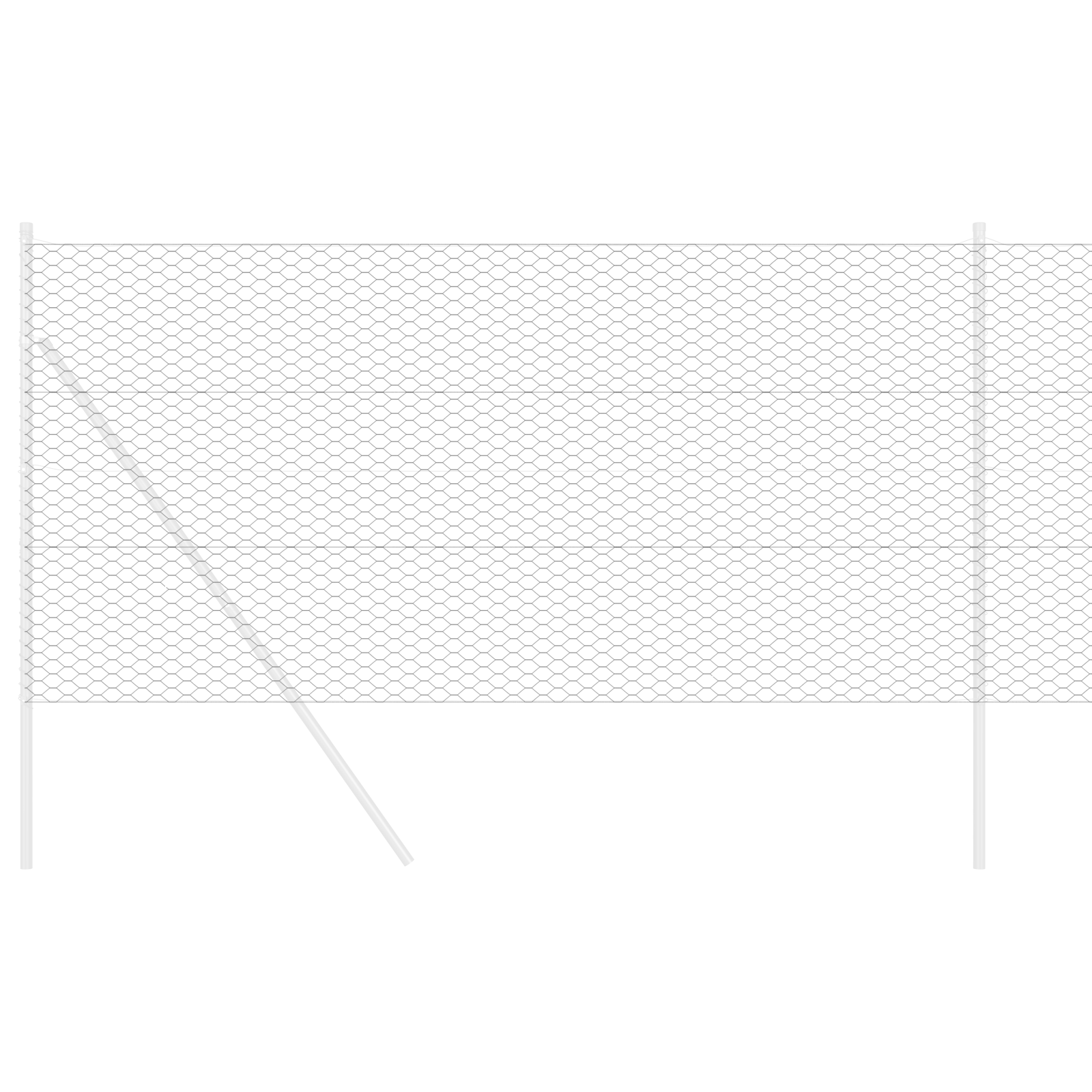 Hexagon Fence Grey 1.2x100 m Steel - Image 3