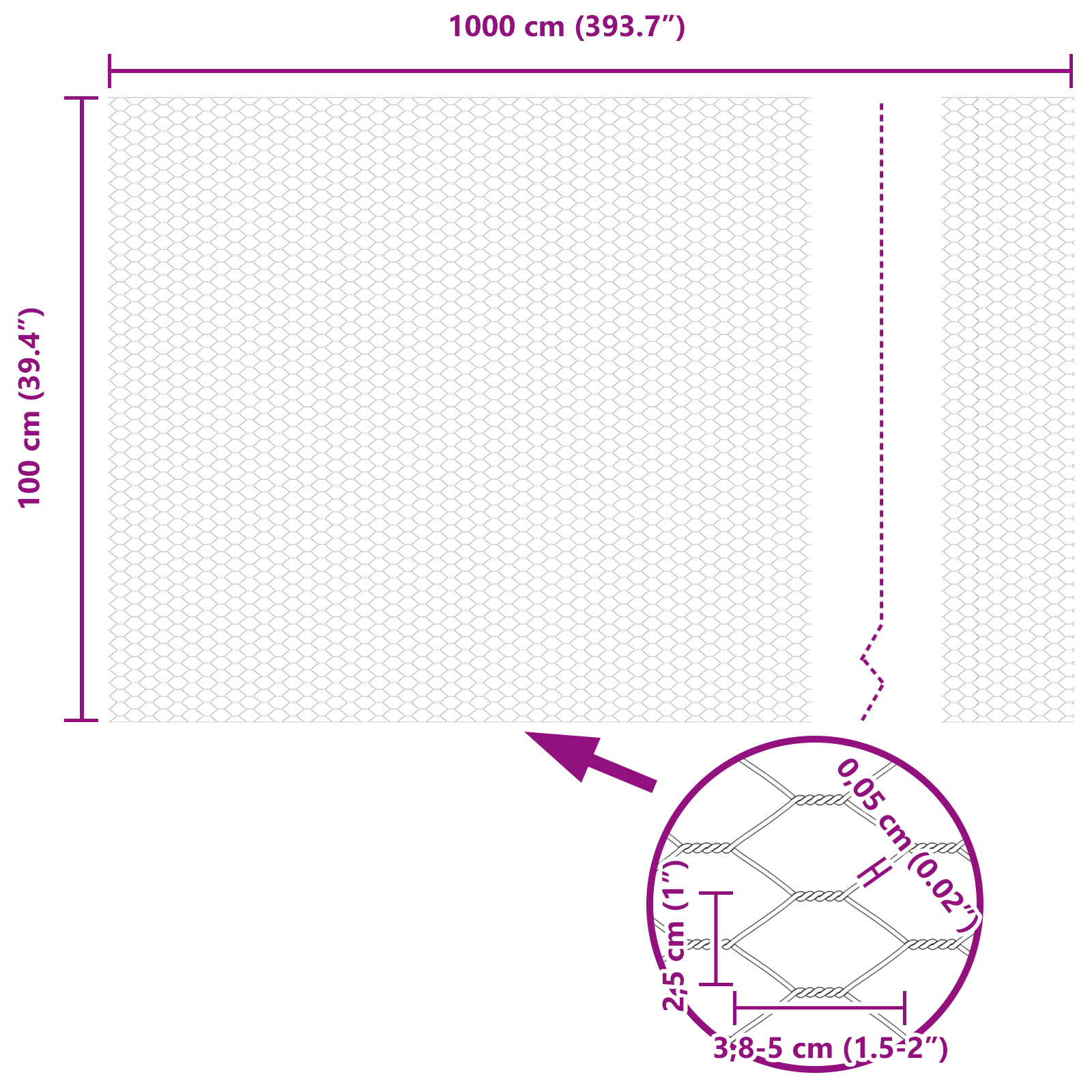 Hexagon Fence 1x10 m Galvanised Steel - Image 8