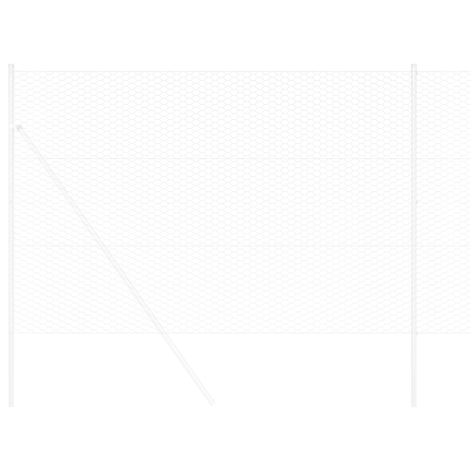 Hexagon Fence 1.5x10 m Galvanised Steel - Image 3