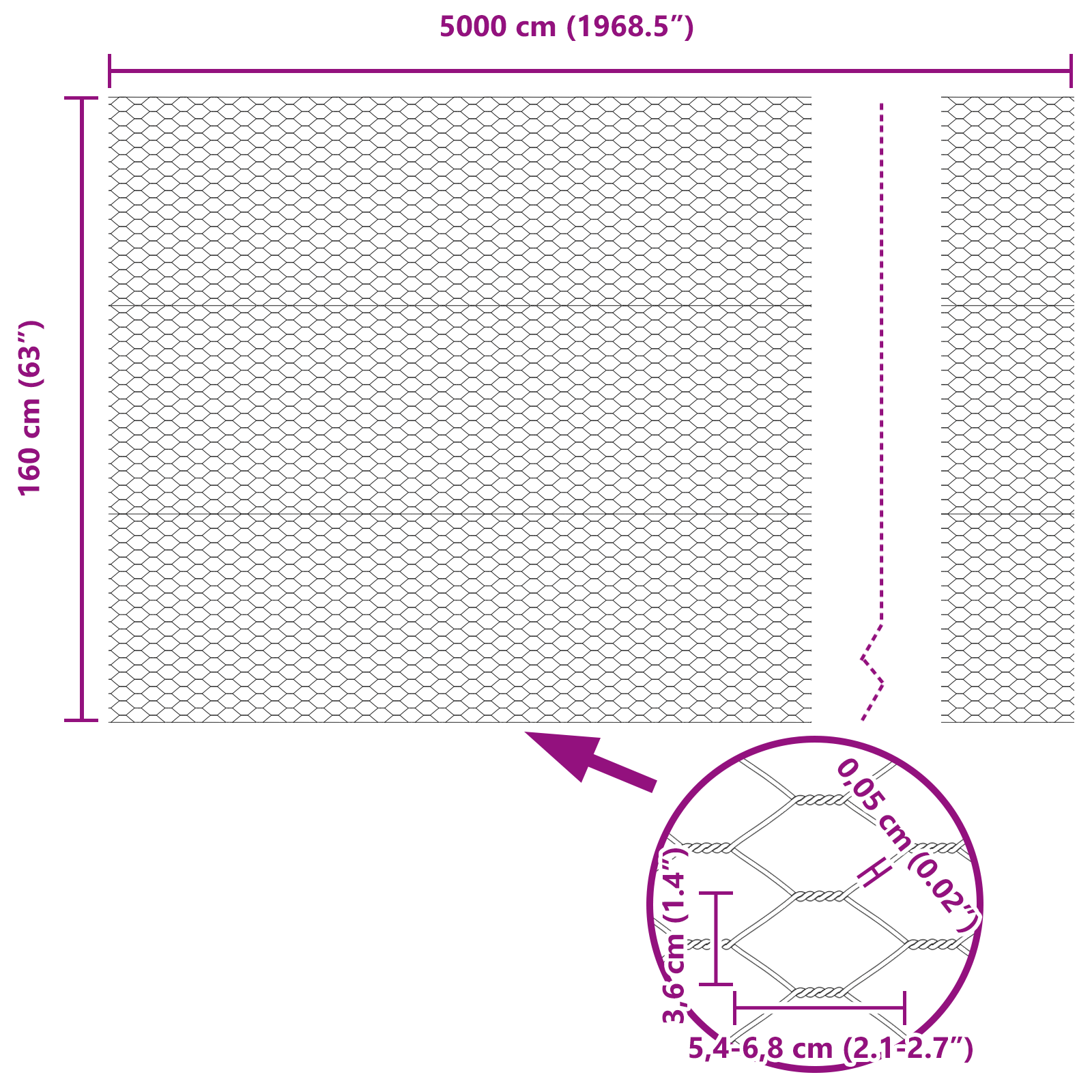 Hexagon Fence 1.6x50 m Galvanised Steel - Image 8