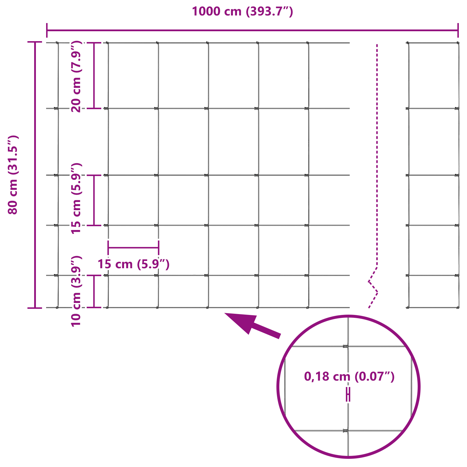 Field Fence 0.8x10 m Galvanised Steel - Image 8