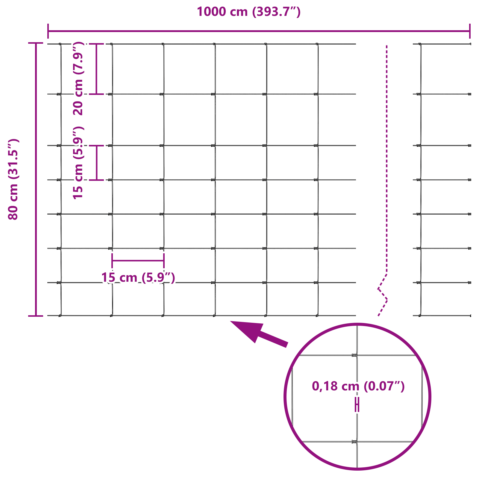Field Fence 0.8x10 m Galvanised Steel - Image 8