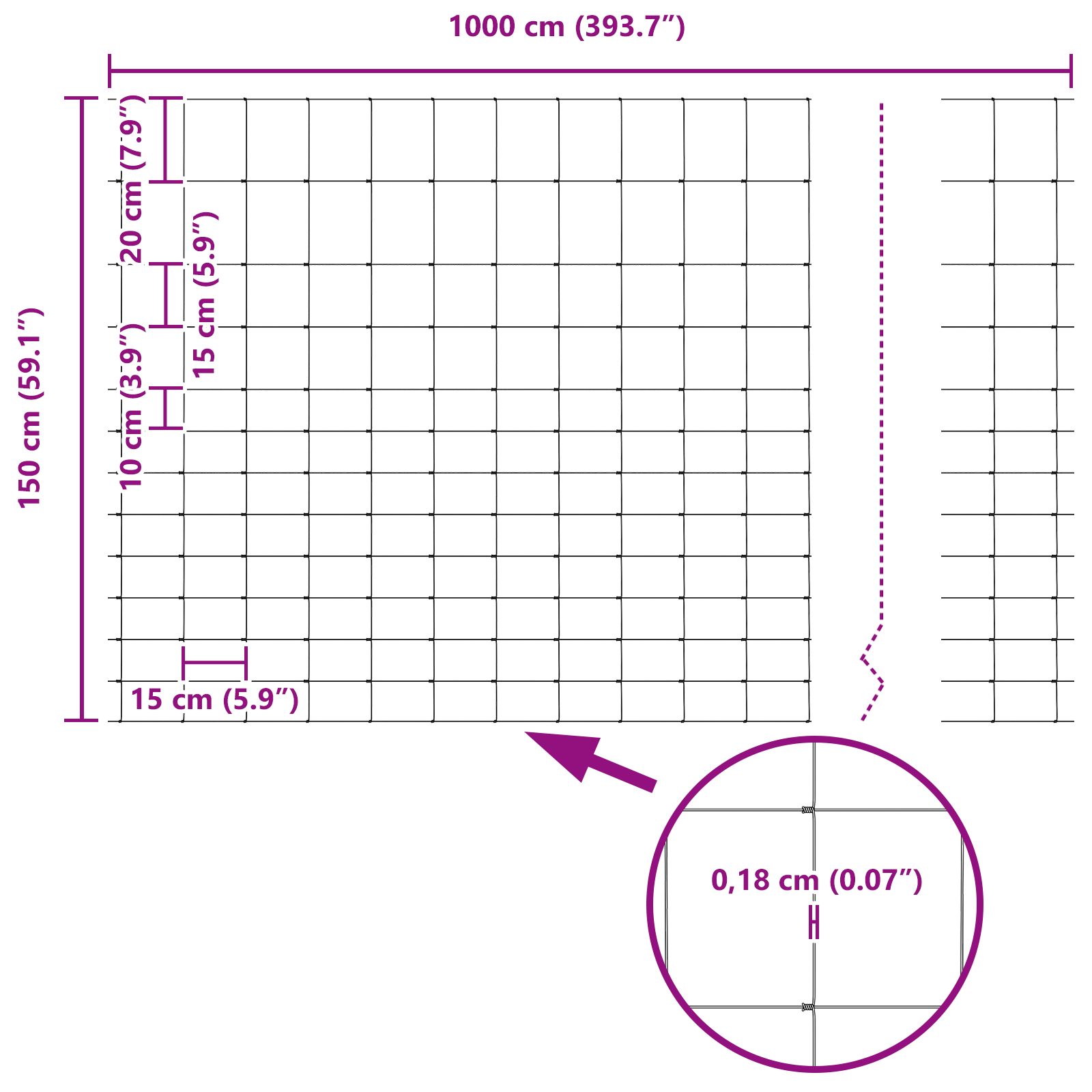 Field Fence 1.5x10 m Galvanised Steel - Image 8