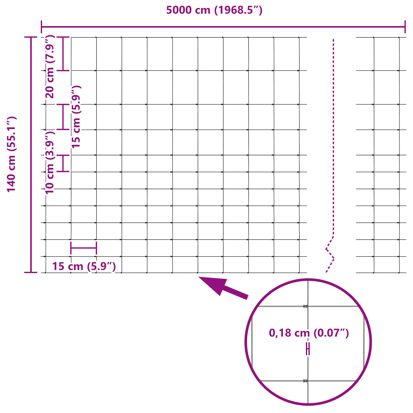 Field Fence 1.4x50 m Galvanised Steel - Image 8
