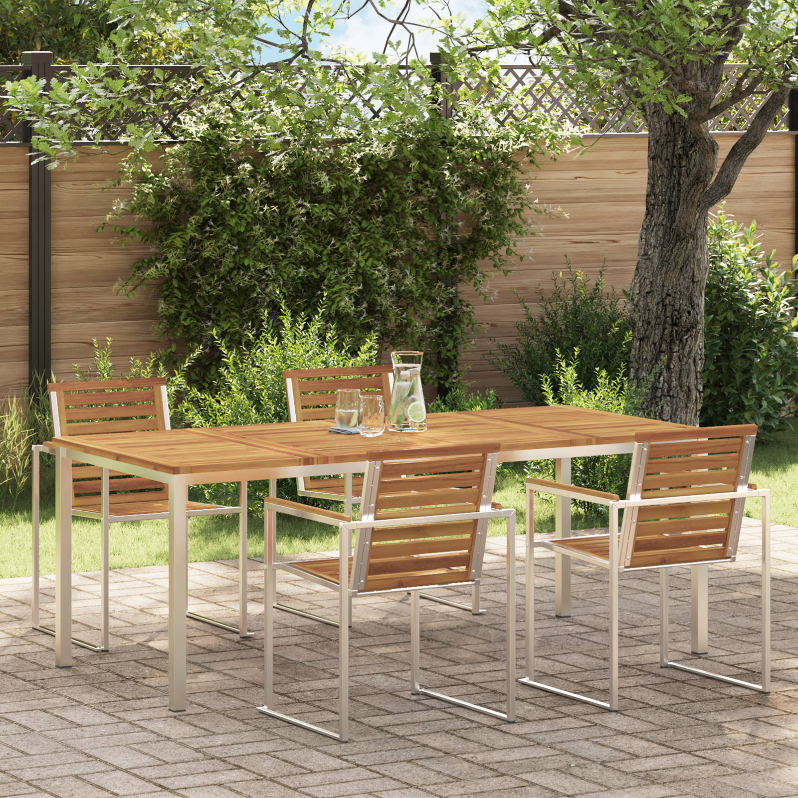Buitentafel 200x90x74.5 cm Massief Acaciahout