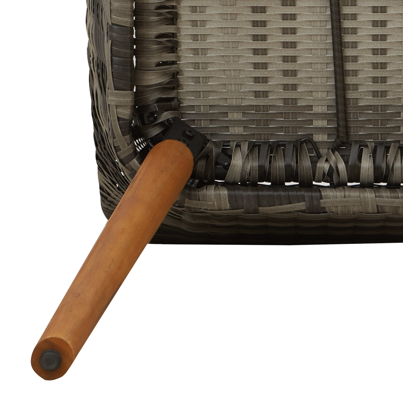 Garden Chairs with Cushions 2 pcs Grey Poly Rattan - Image 8