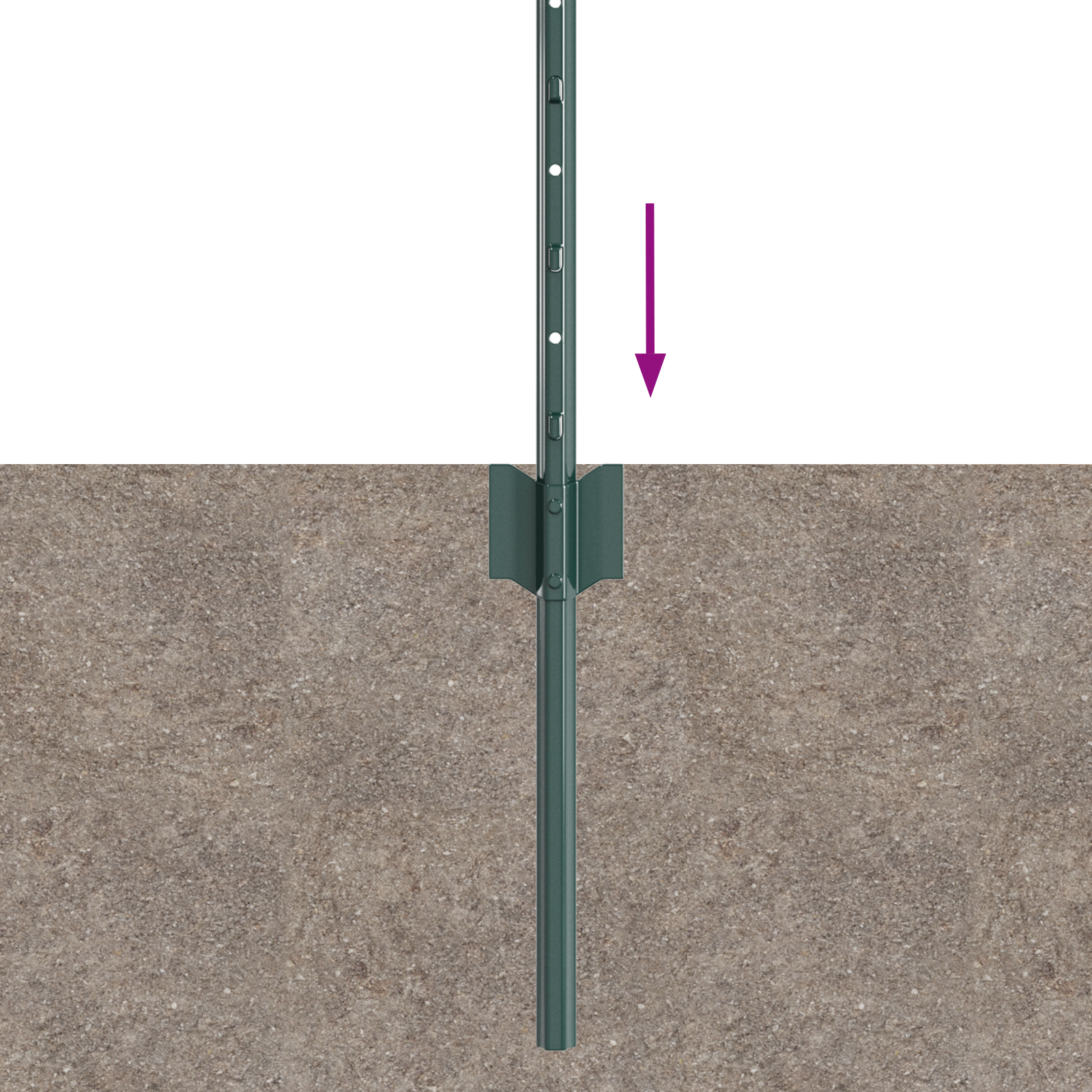 Fence Posts 5 pcs U-Channel Green 40 cm Steel - Image 5