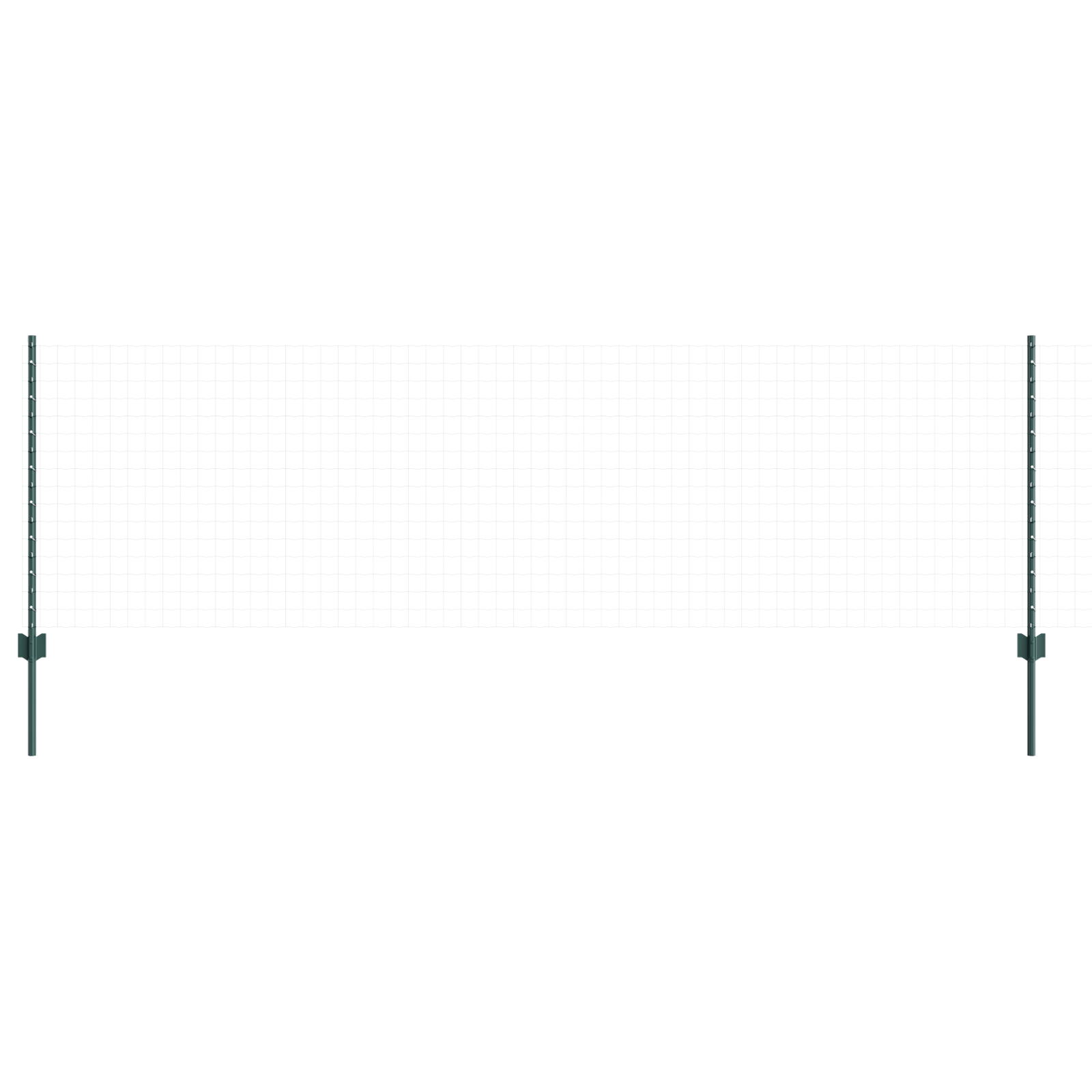 Fence Posts 5 pcs U-Channel Green 80 cm Steel - Image 3