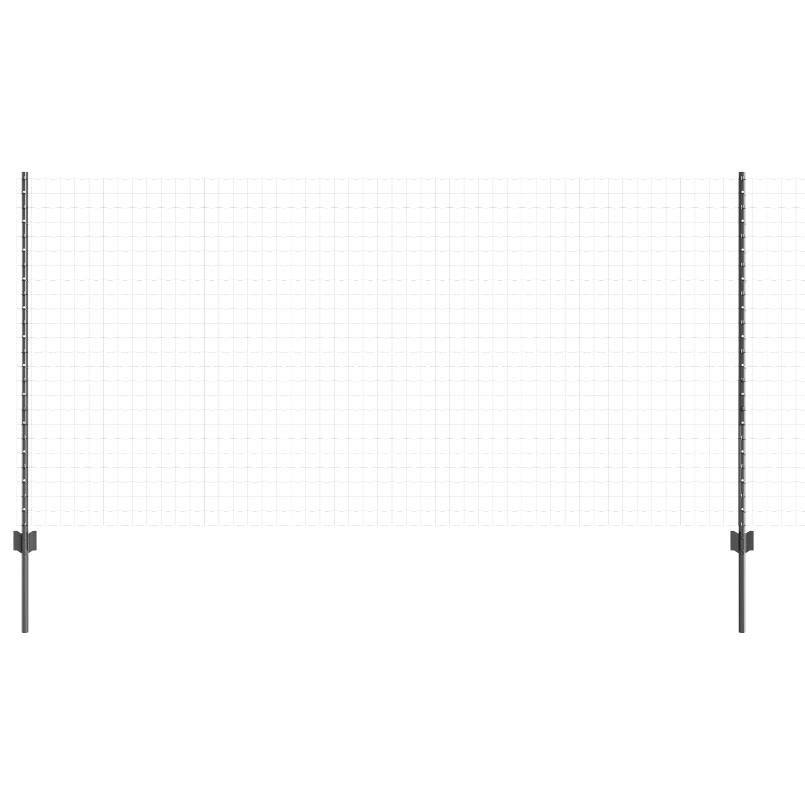Thumbnail - vidaXL Zaunpfosten 10 Stück U-Profil Grau 120 cm Stahl