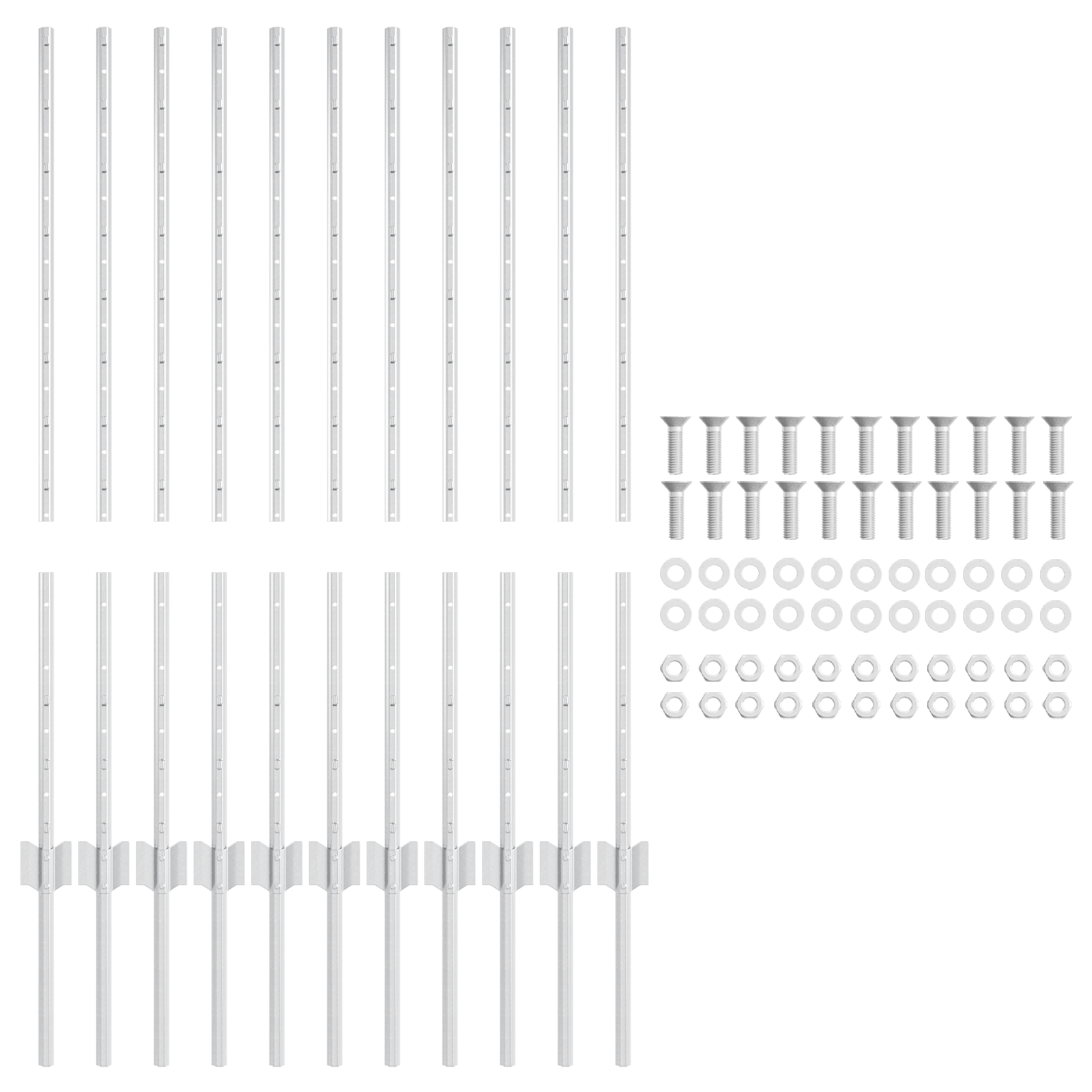 Fence Posts 22 pcs U-Channel 100 cm Galvanised Steel - Image 4