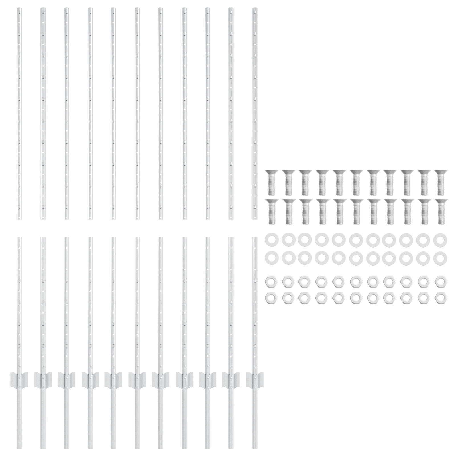 Fence Posts 22 pcs U-Channel 140 cm Galvanised Steel - Image 4