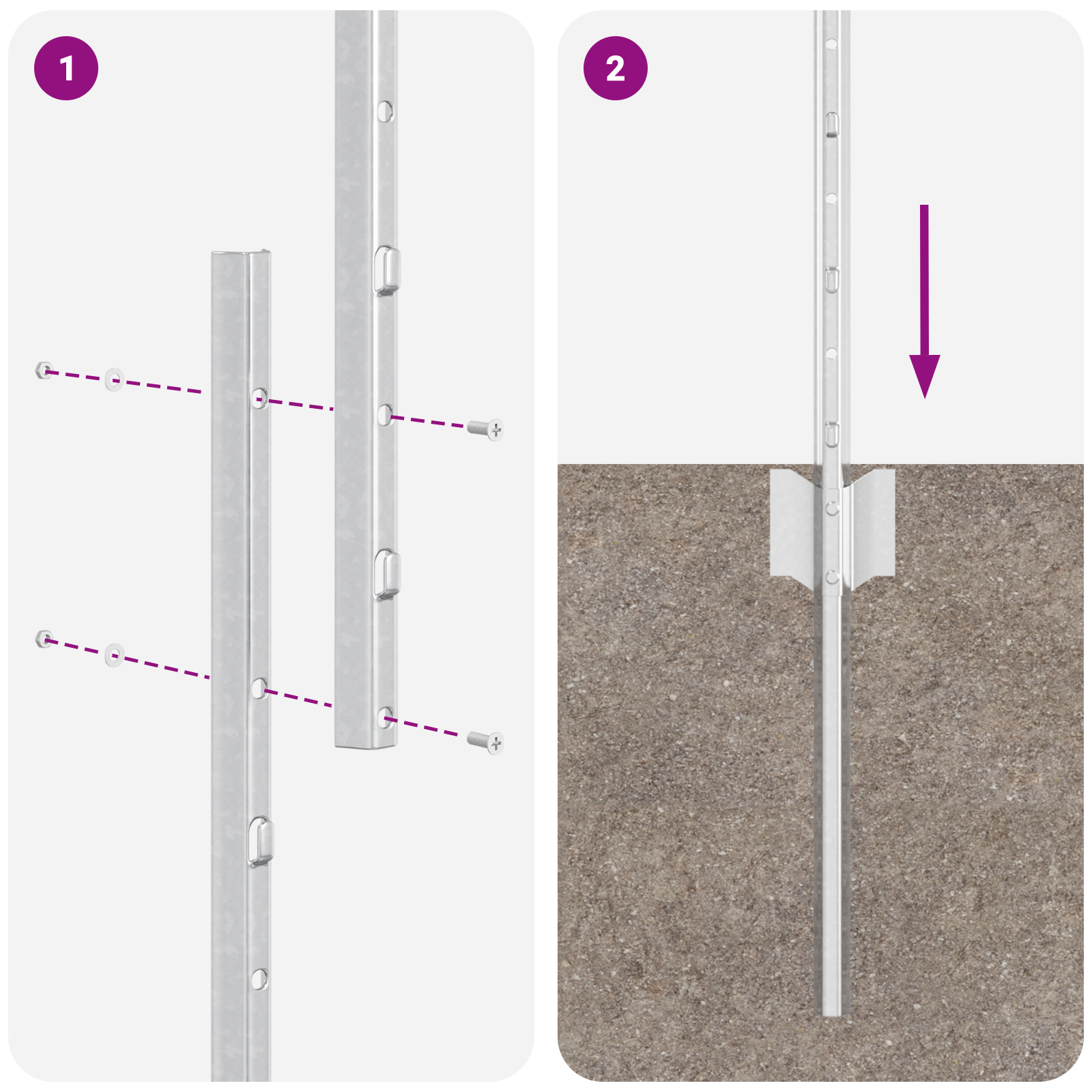 Fence Posts 22 pcs U-Channel 160 cm Galvanised Steel - Image 6