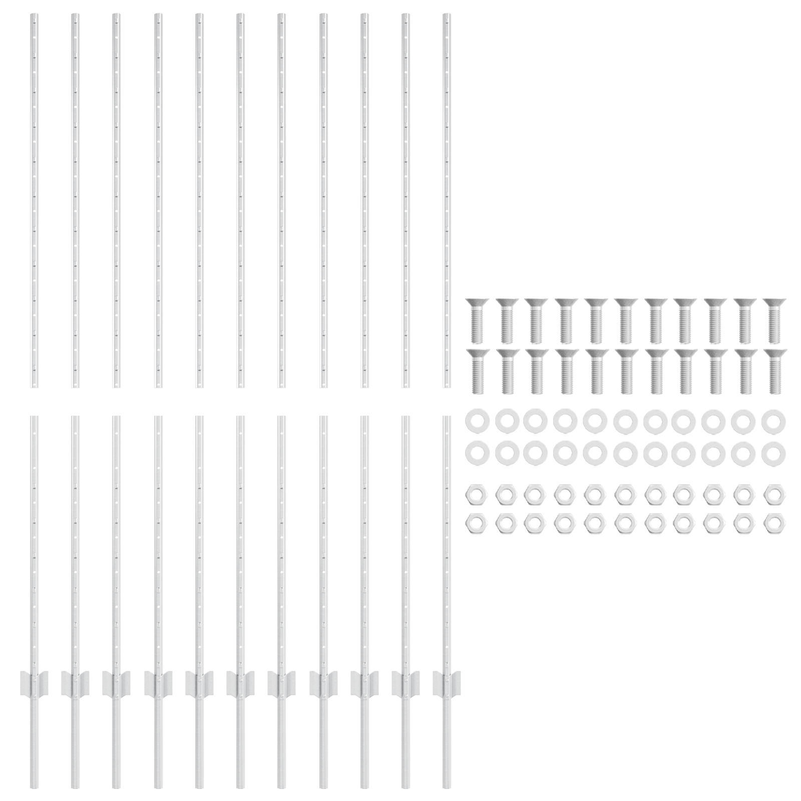 Fence Posts 22 pcs U-Channel 160 cm Galvanised Steel - Image 4