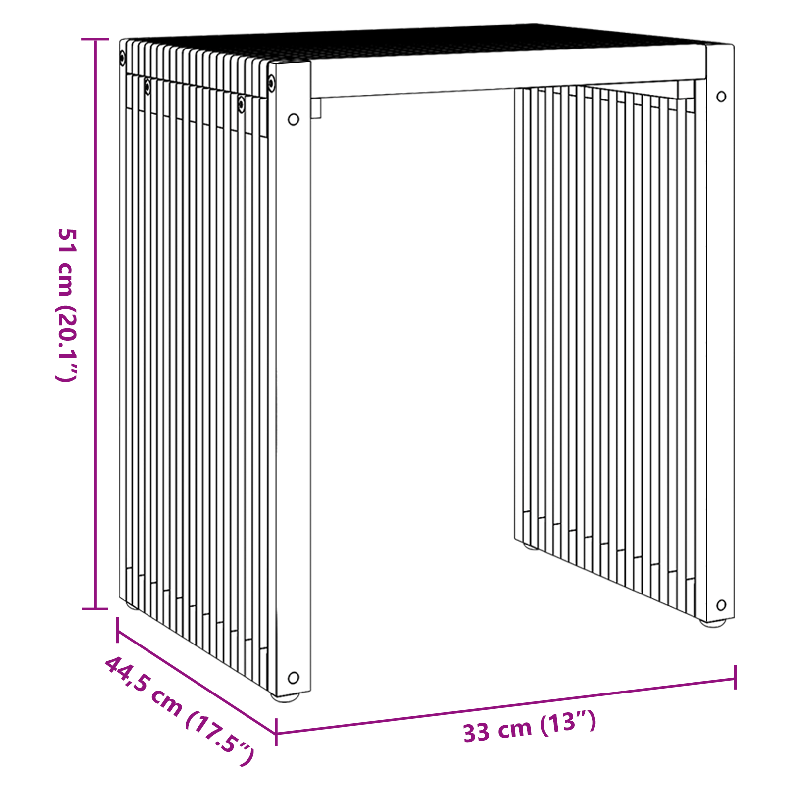 Garden Nest of Side Tables 3 pcs Solid Wood Teak - Image 9
