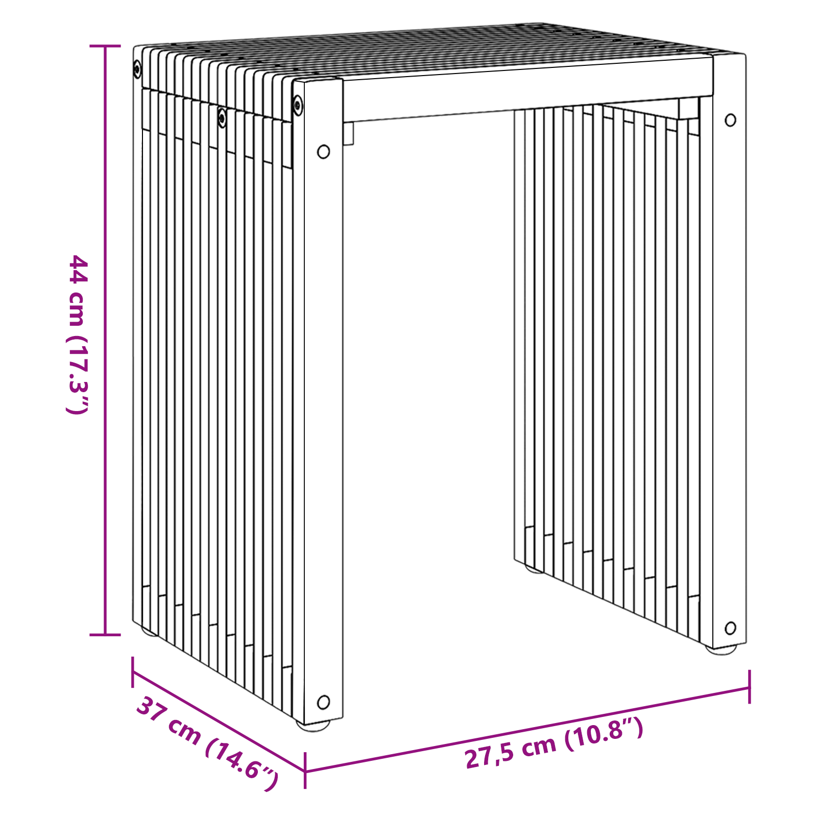 Garden Nest of Side Tables 3 pcs Solid Wood Teak - Image 10