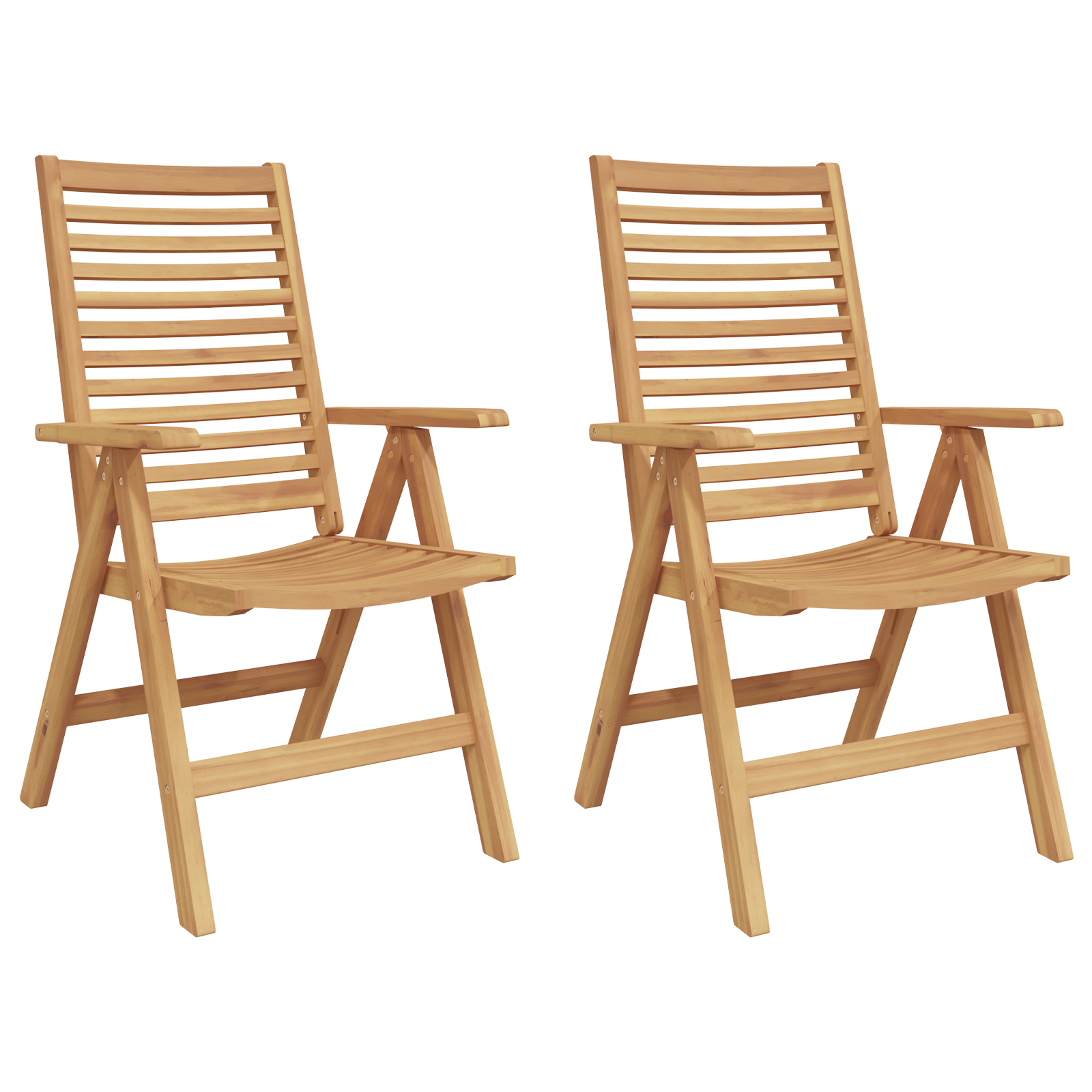 Garden Chairs 2 pcs Solid Wood Teak - Image 2
