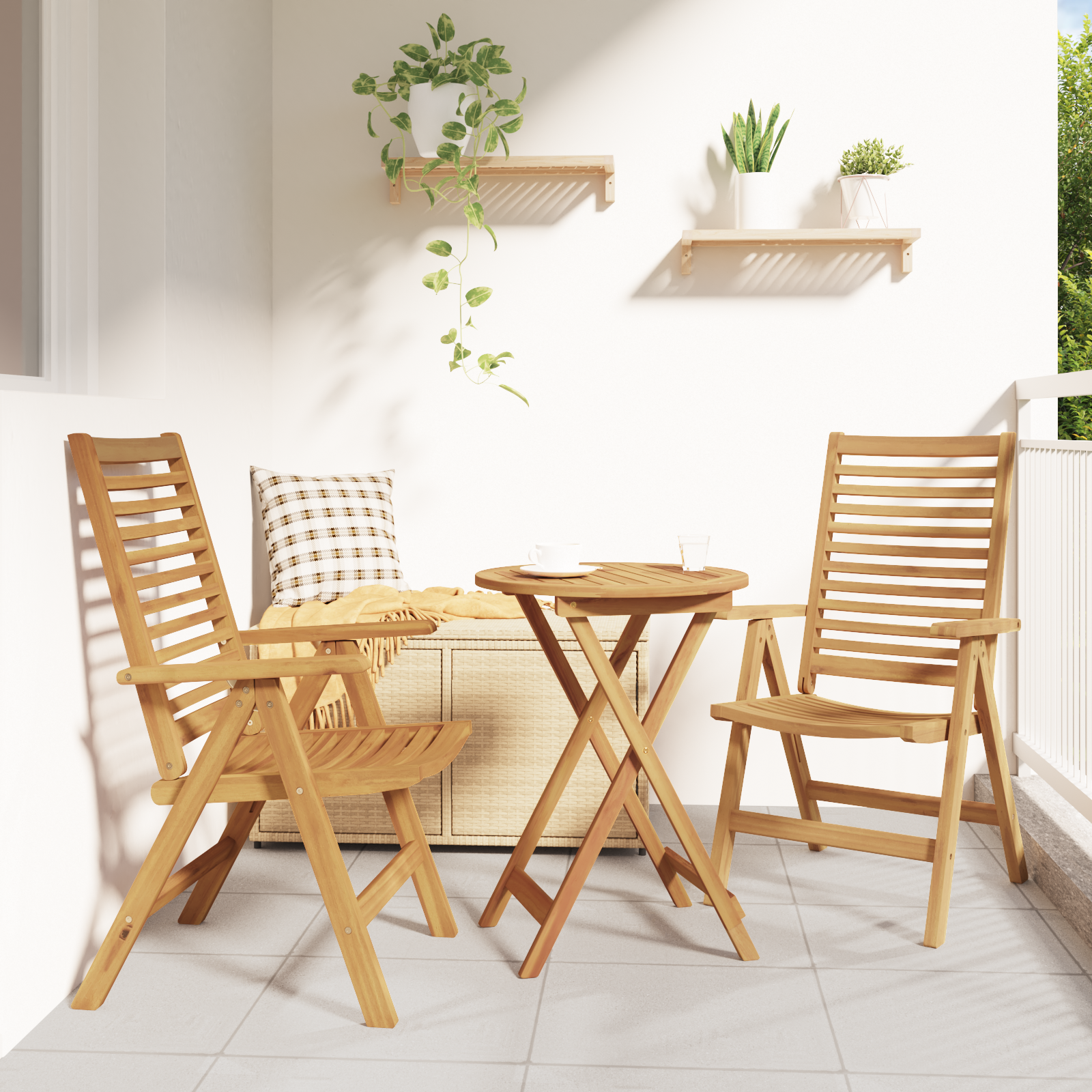Tuinstoelen 2 stuks van Massief Teakhout