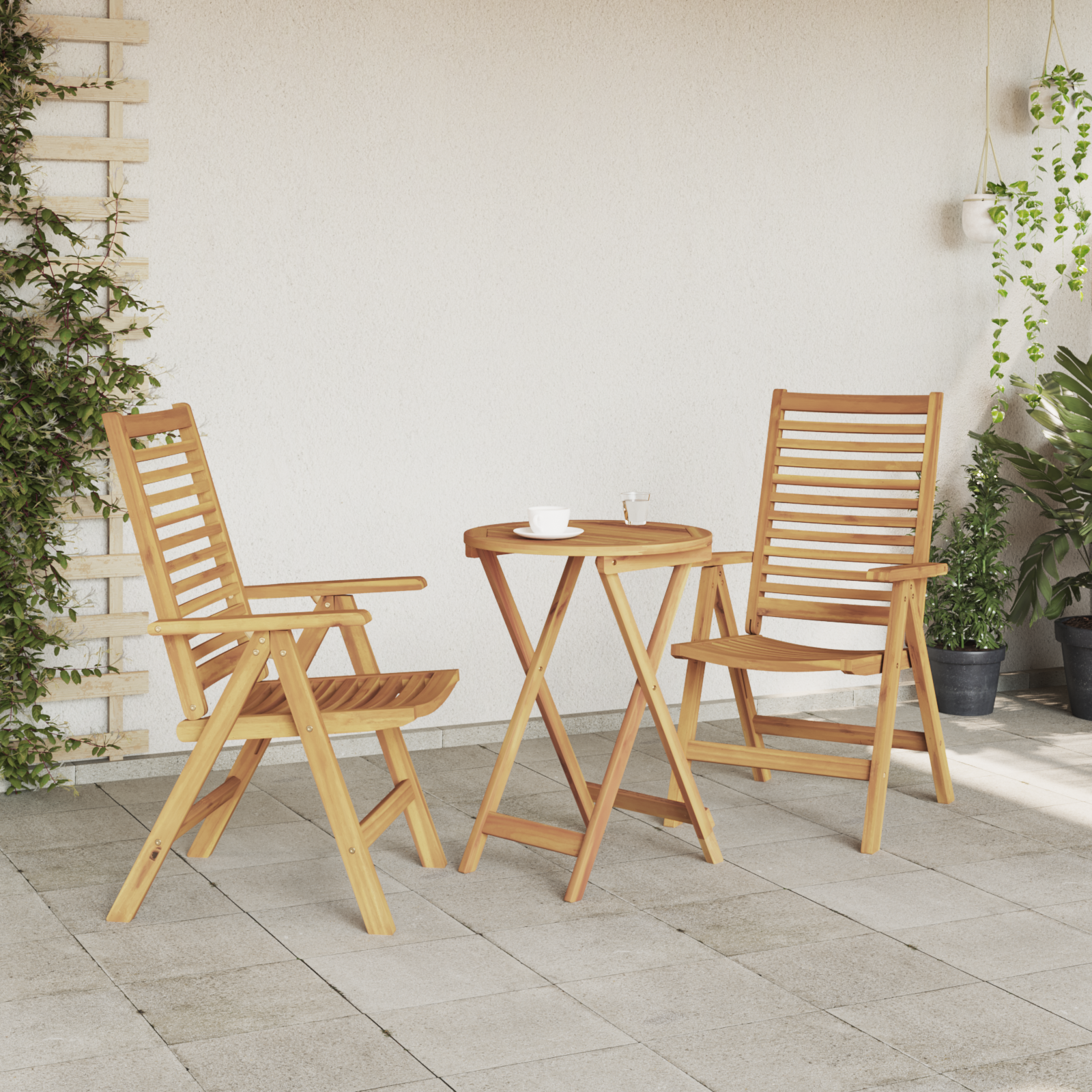 Garden Chairs 2 pcs Solid Wood Teak - Image 3