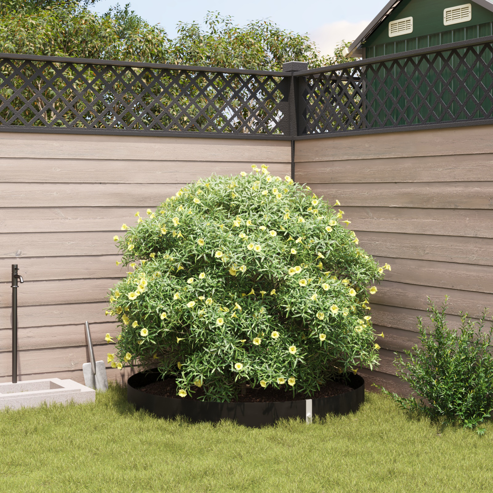 Šaknų barjeras su jungiamaisiais bėgiais Juoda 0,7x3 m 1,5 mm HDPE - Image 3