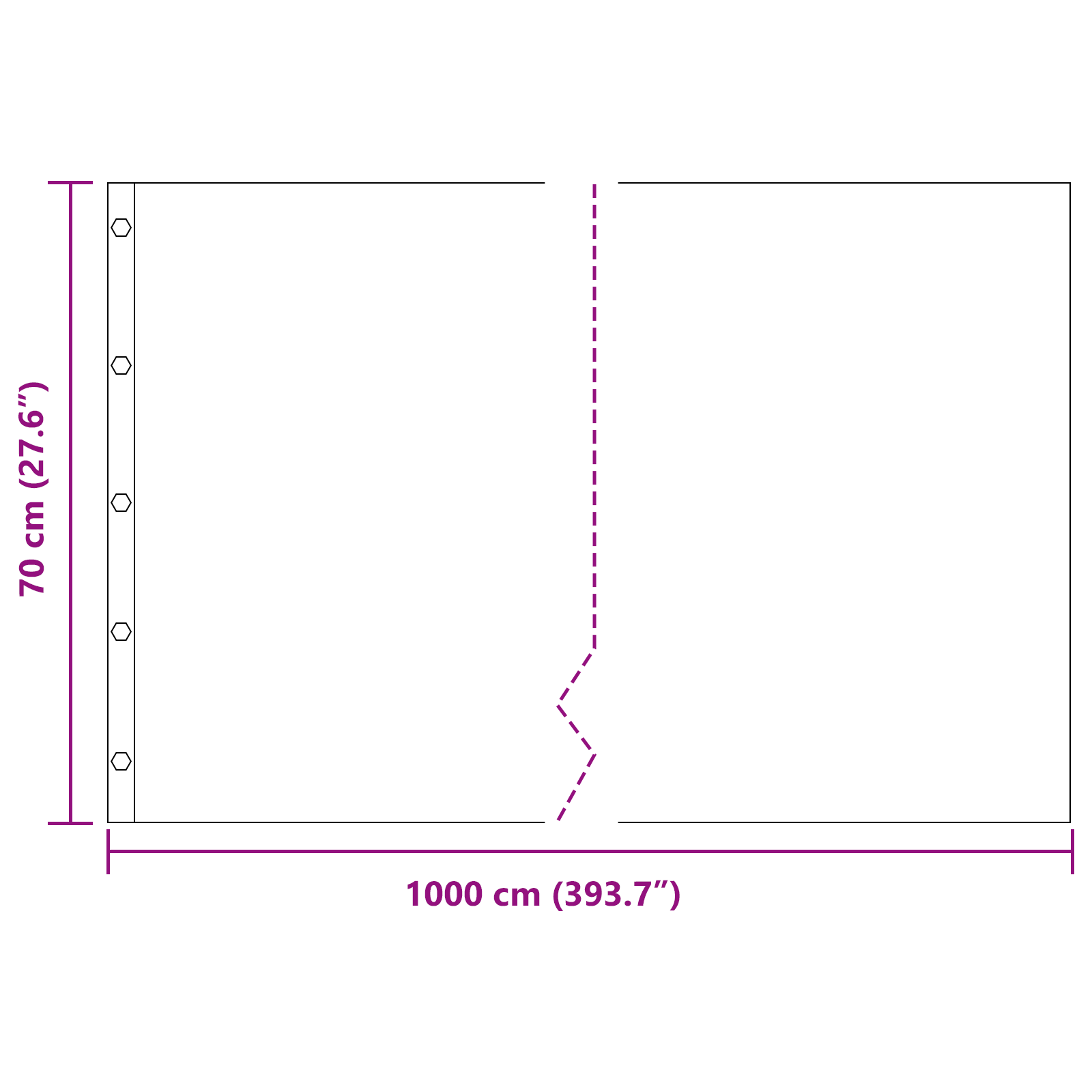 šaknų barjeras su sujungimo bėgeliais juodas 0,7x10 m 1,5 mm HDPE - Image 10