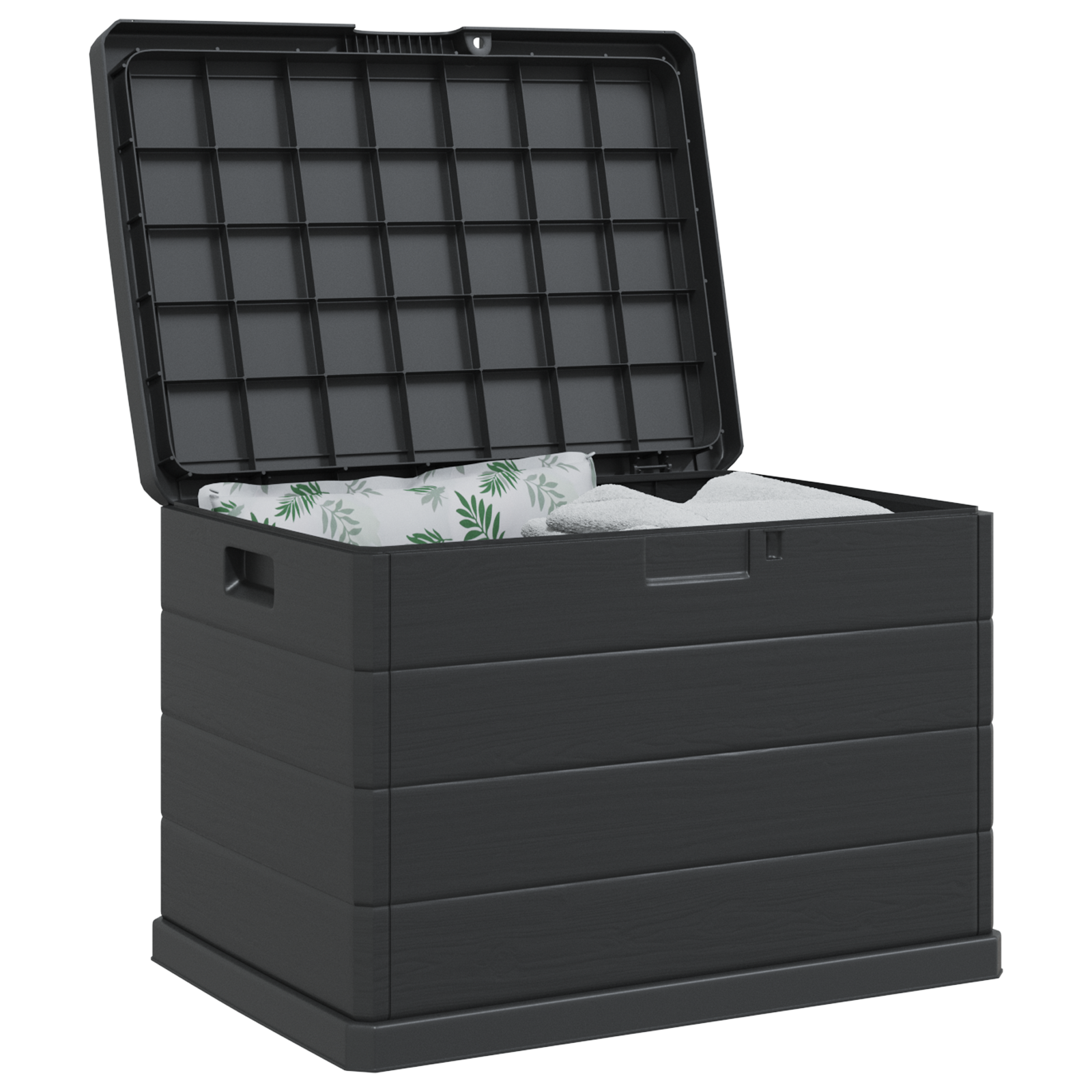 Garden Storage Box - Anthracite, 77.5 x 54.5 x 53 cm, Plastic, 170 L - Image 3