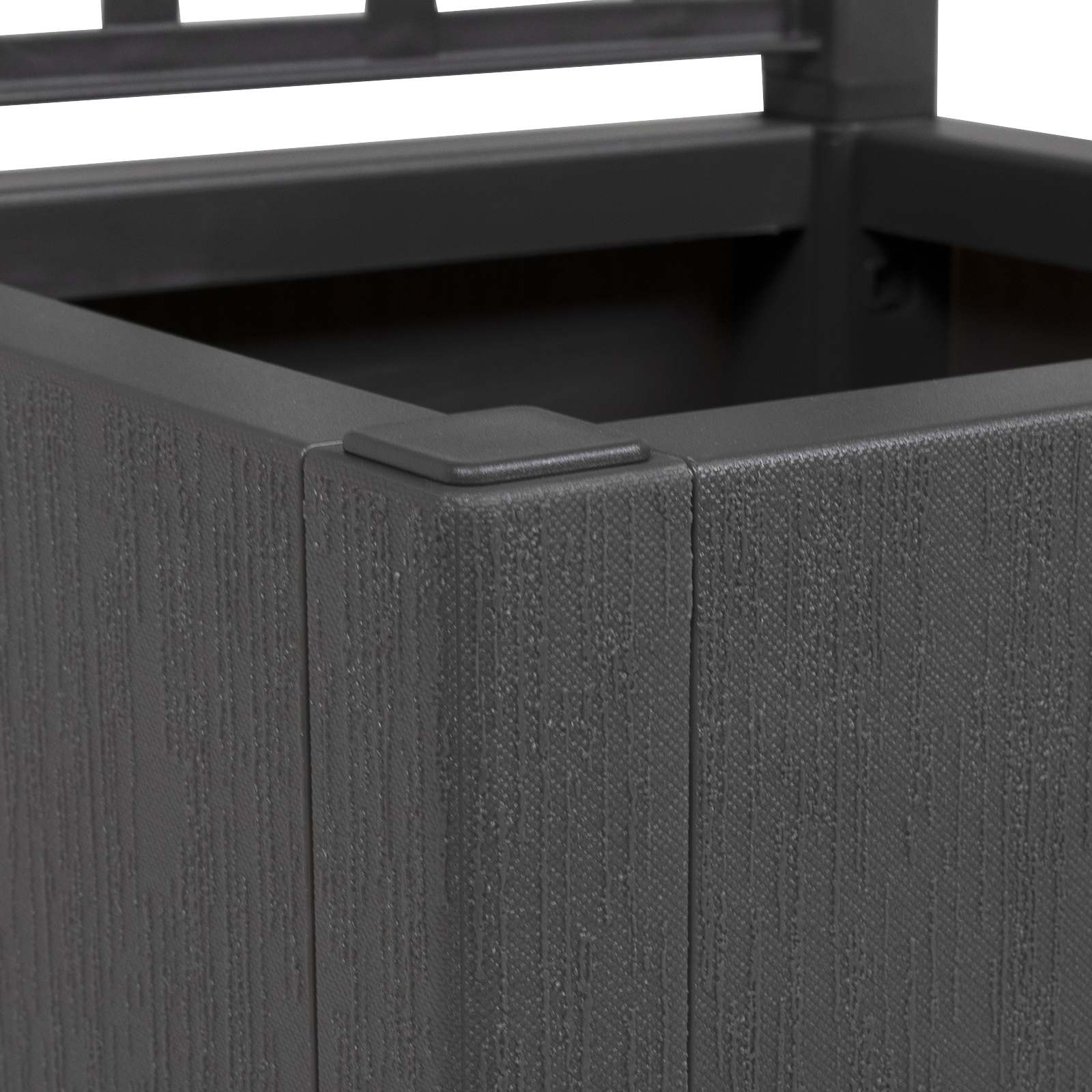 Dark Grey Garden Planter with Trellis - 36x36x140 cm - Image 7