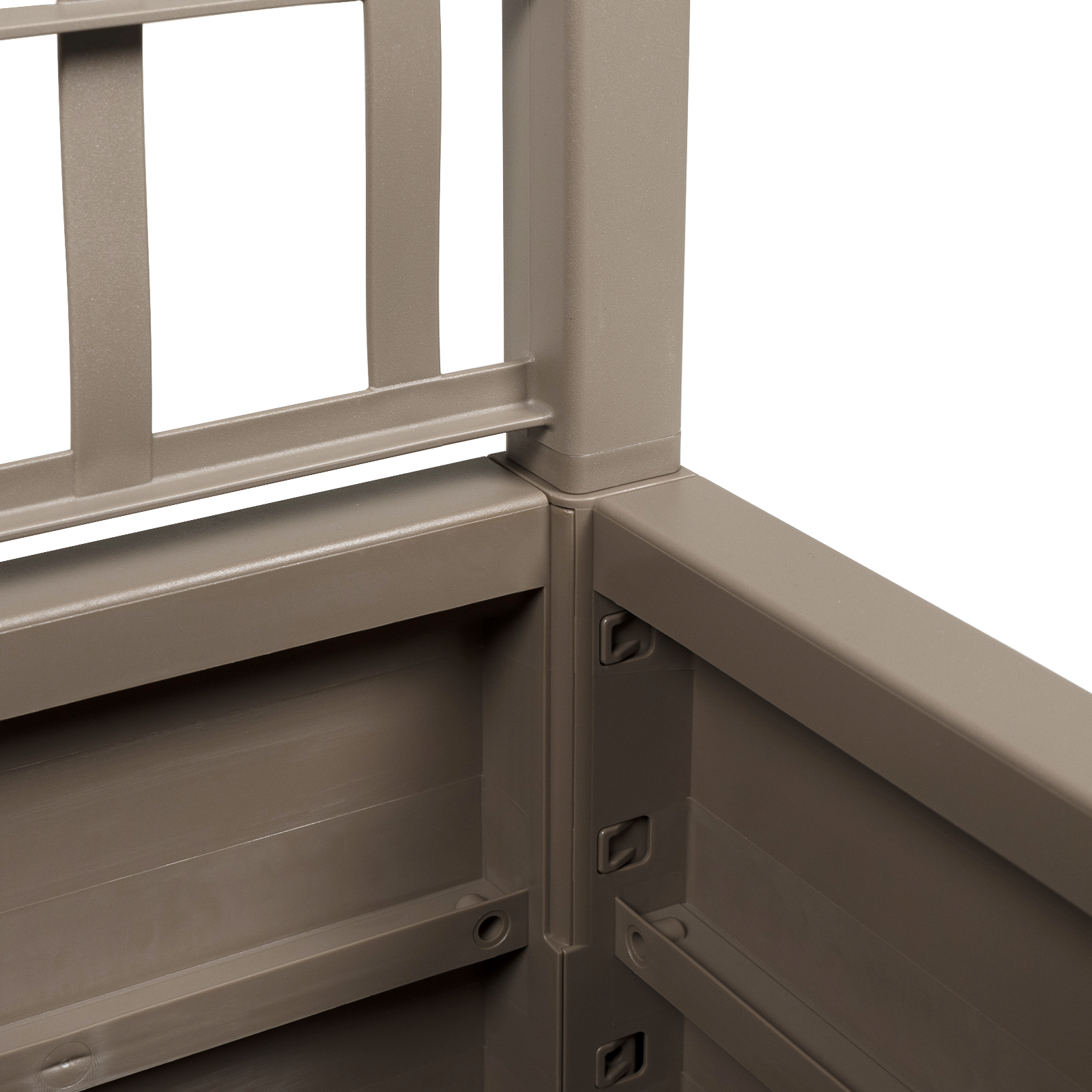 Garden Planter with Trellis - Light Brown - 36x36x140 cm - PP - Image 7