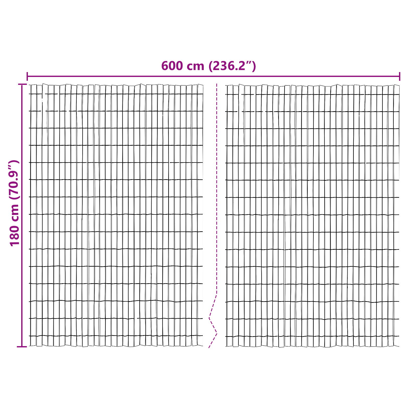 Bark Fence 600x125 cm - Image 6