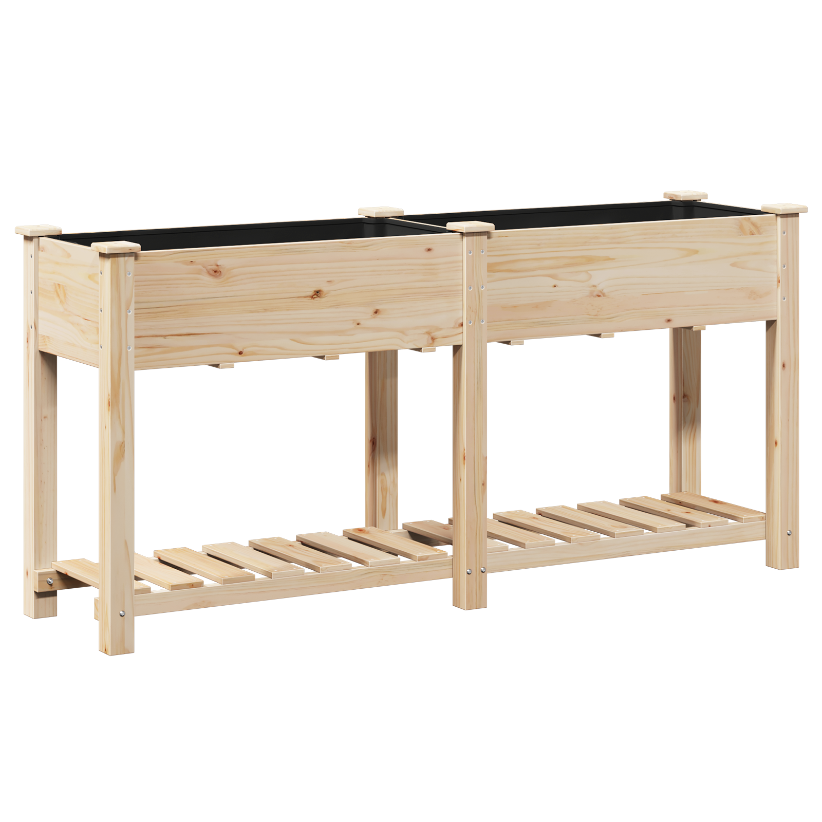 Thumbnail - vidaXL Pflanzkasten mit Ablage 161x43x76 cm Massivholz Tanne