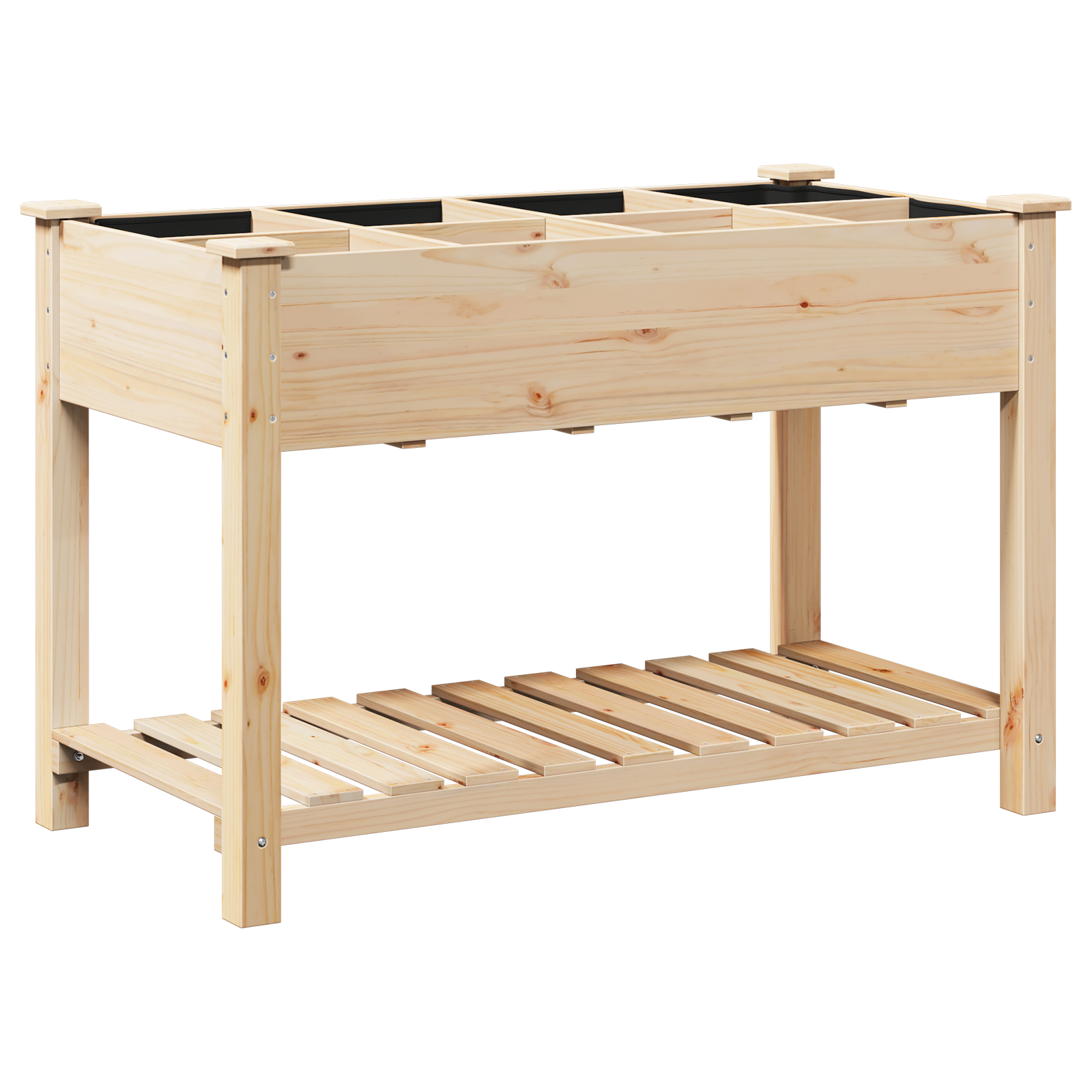 Garden Planter with Grids 115x59x76 cm Solid Wood Fir - Image 7