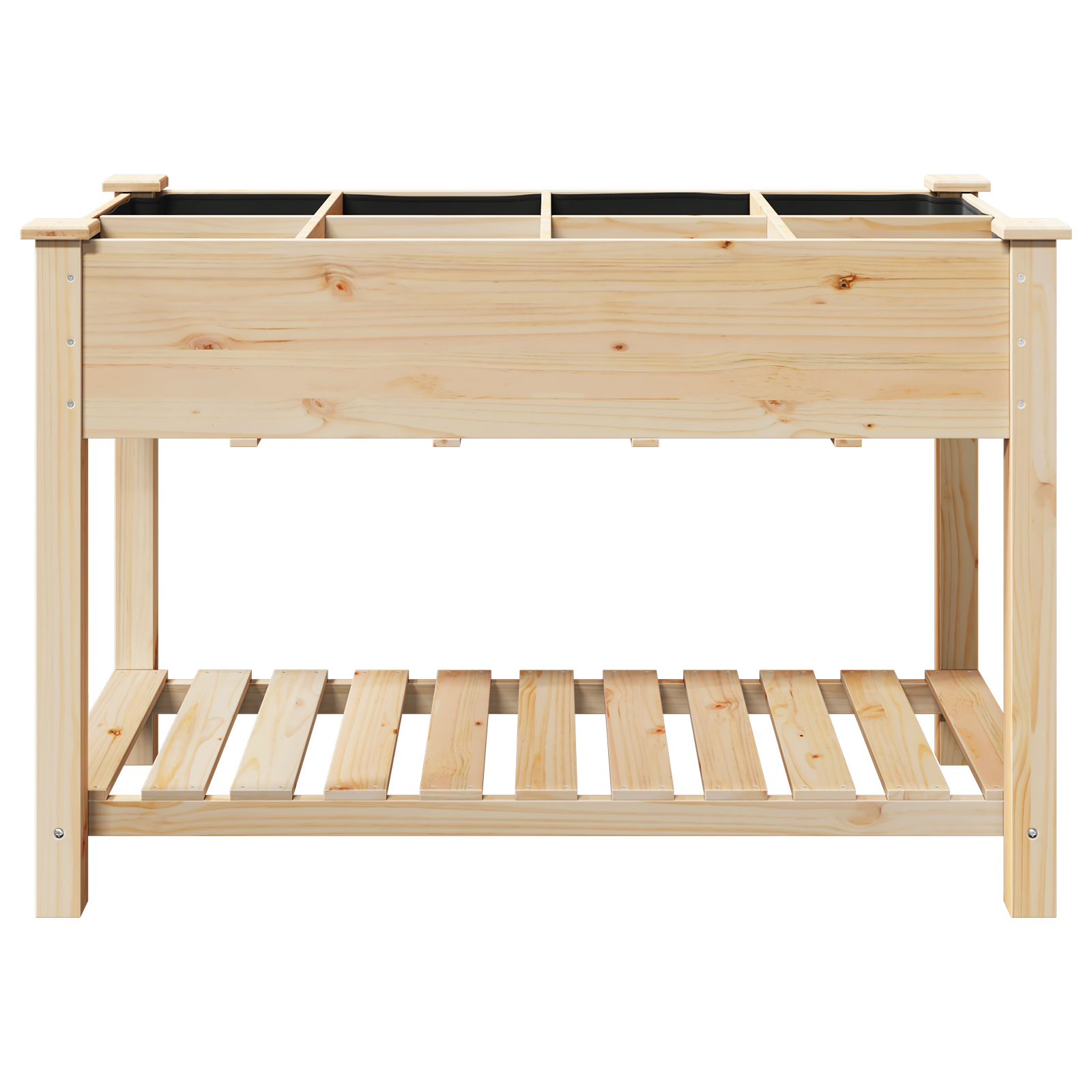 Garden Planter with Grids 115x59x76 cm Solid Wood Fir - Image 5