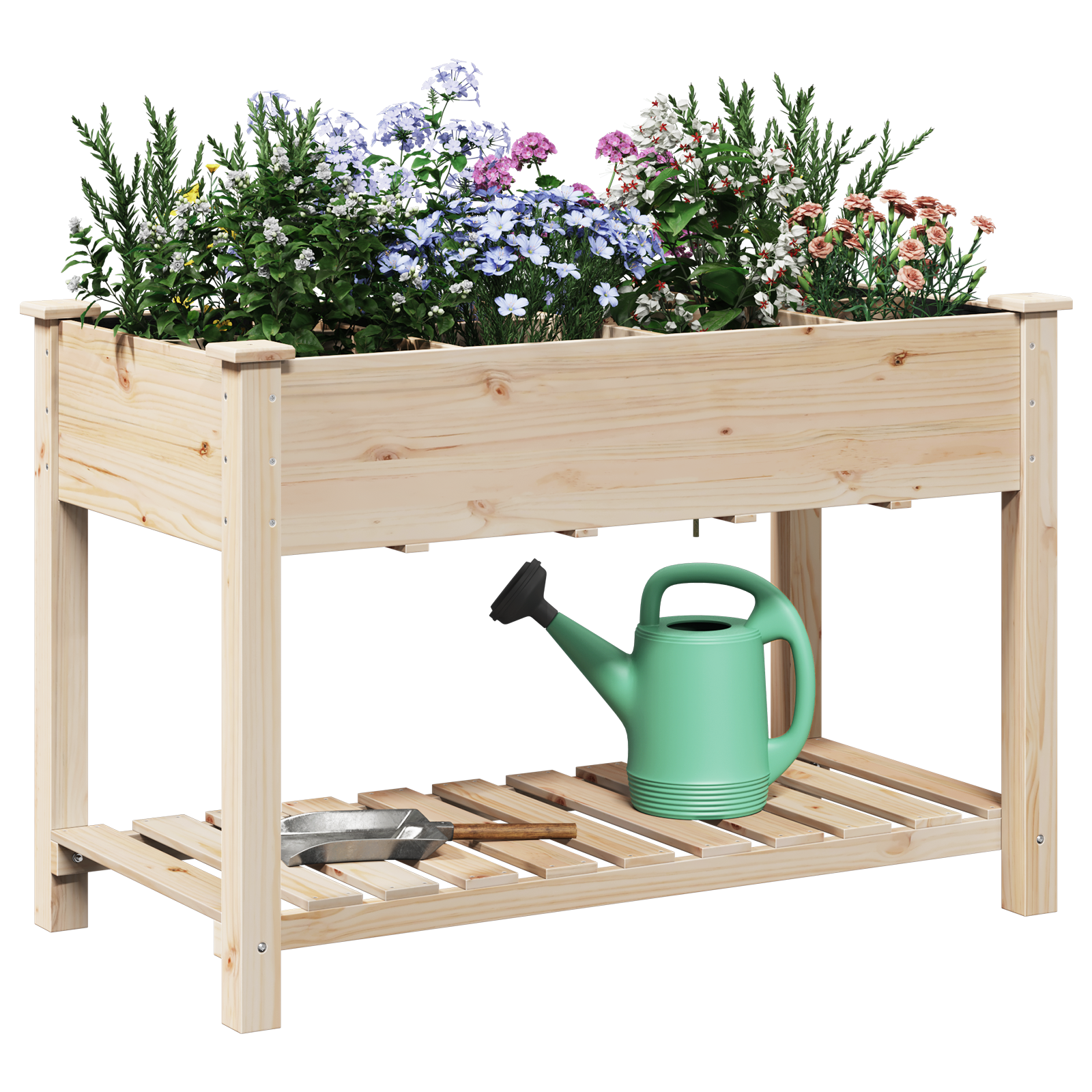 Garden Planter with Grids 115x59x76 cm Solid Wood Fir - Image 3