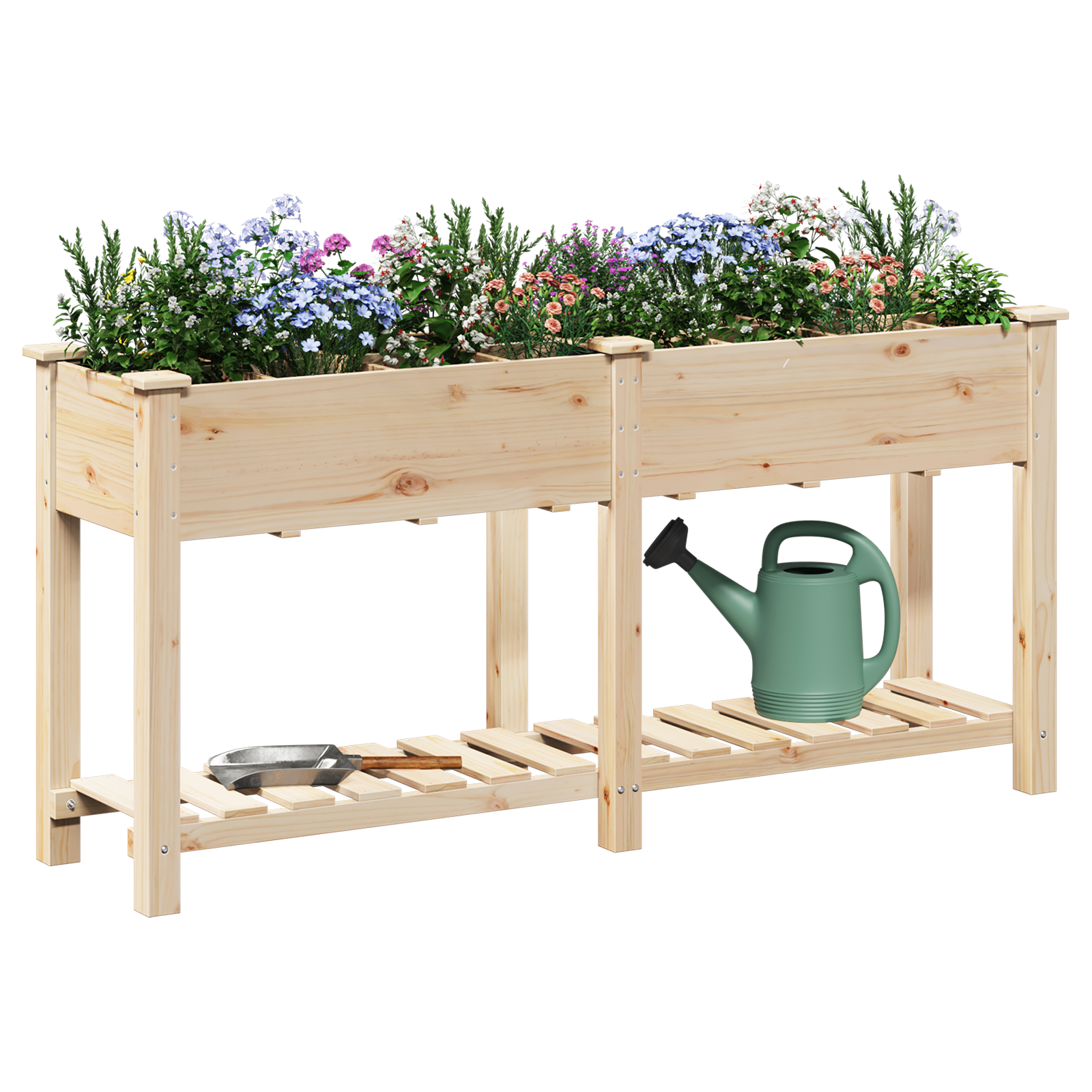 Thumbnail - vidaXL Pflanzkasten mit Rankgitter 161x43x76 cm Massivholz Tanne