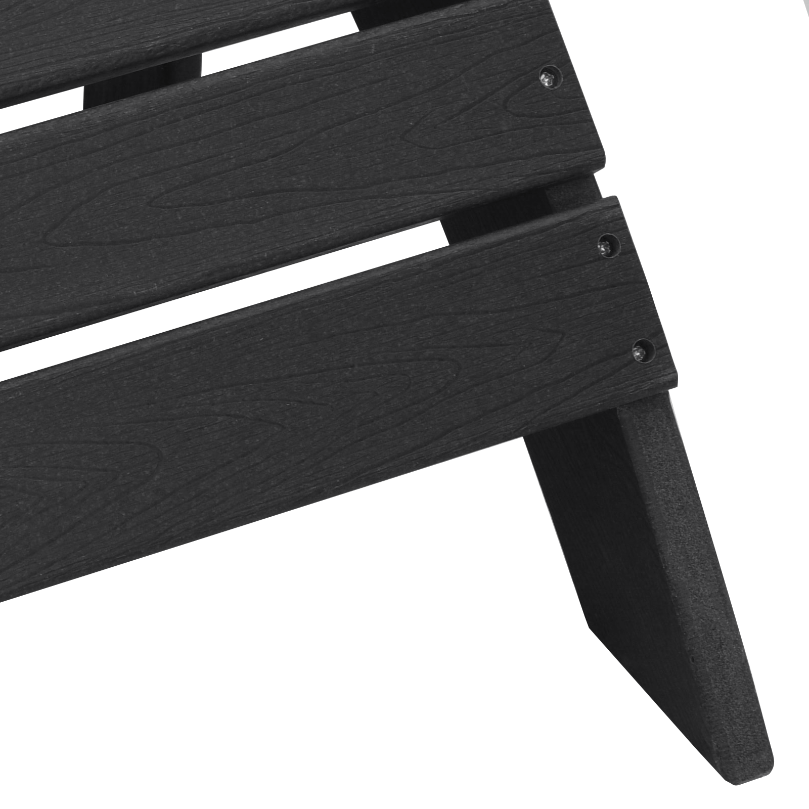 Adirondack Chair with Footrest Black HDPE - Image 8