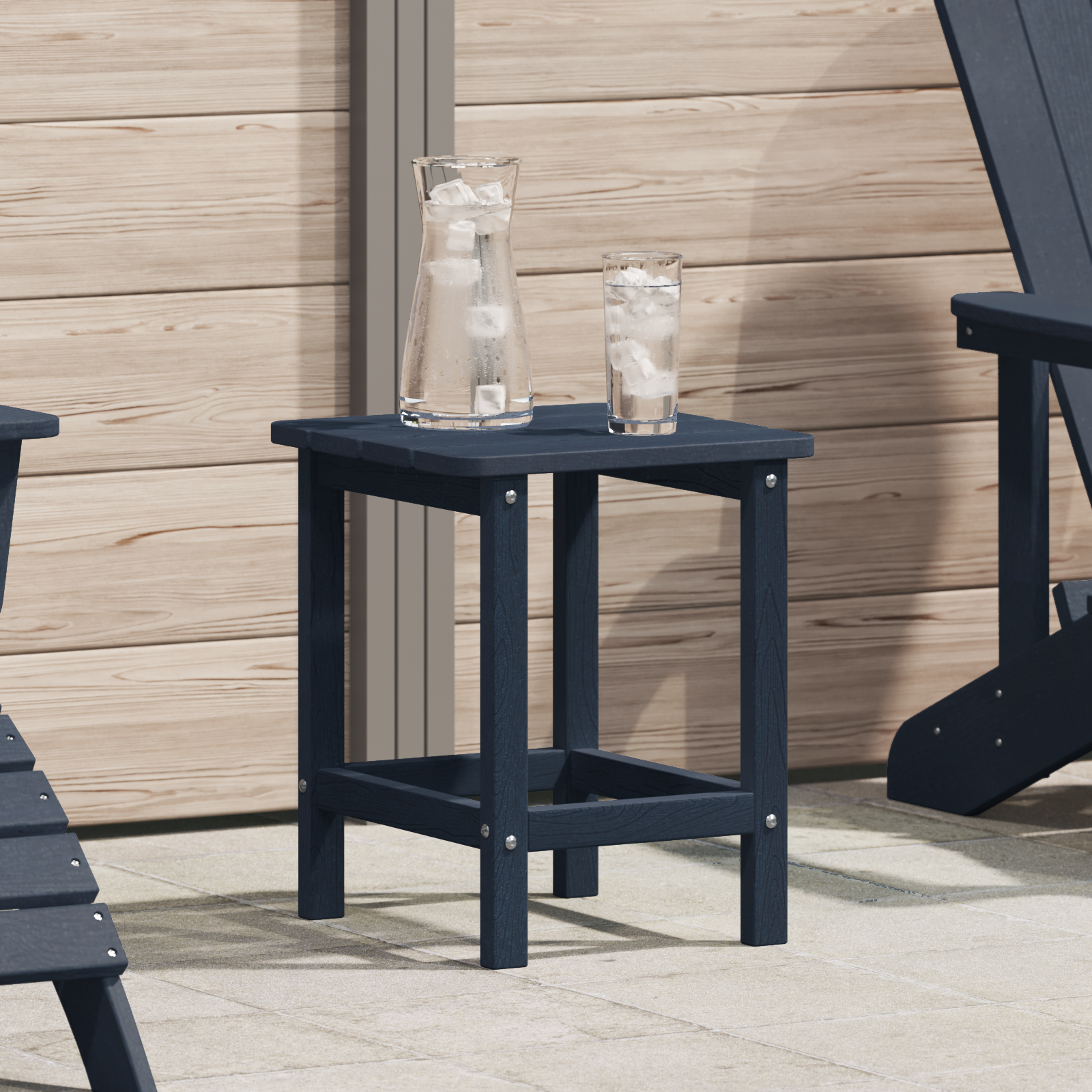 Adirondack Beistelltisch Marineblau 38x38x46 cm HDPE - Gartenmöbel - Your Garden Eden