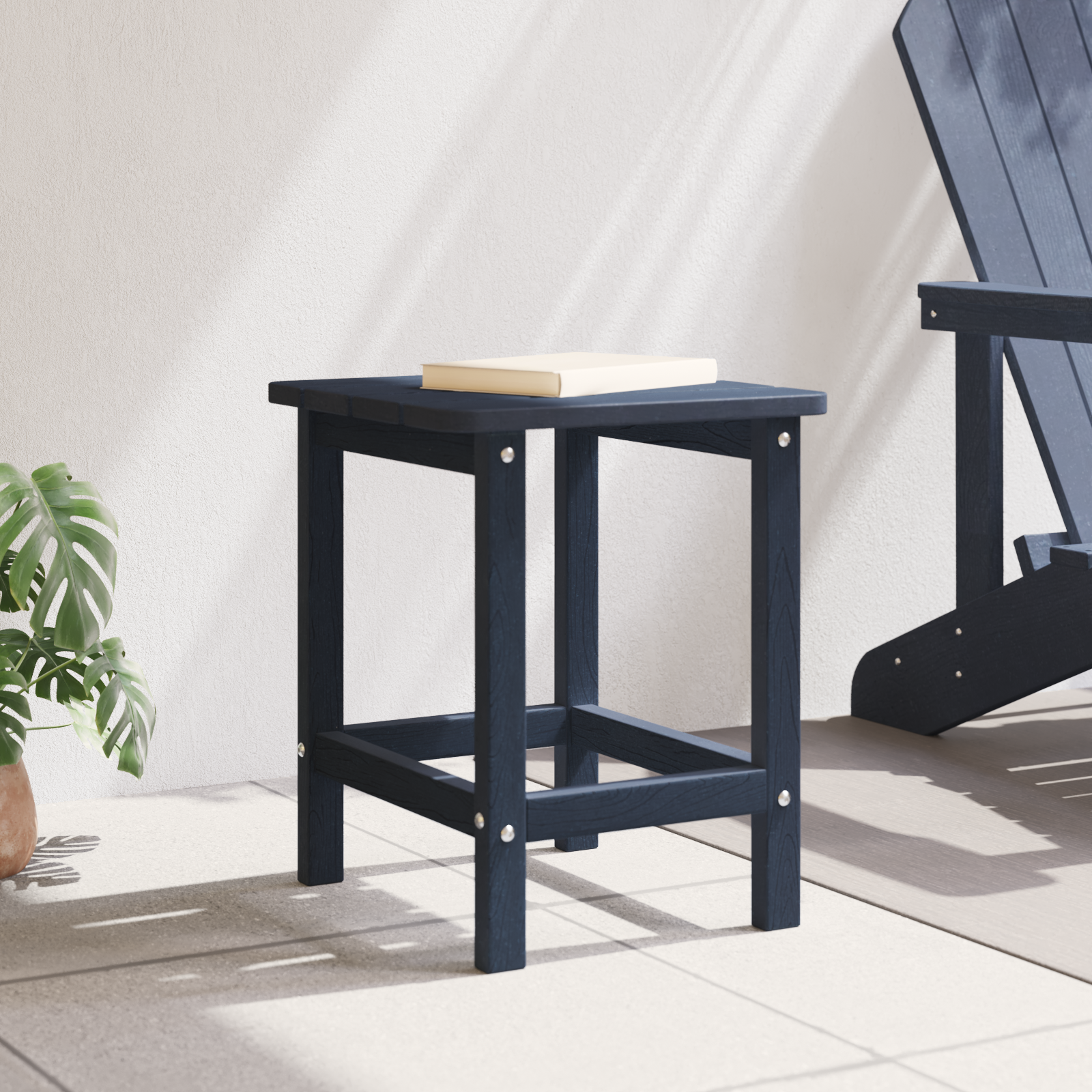 Adirondack Beistelltisch Marineblau 38x38x46 cm HDPE - Gartenmöbel - Your Garden Eden