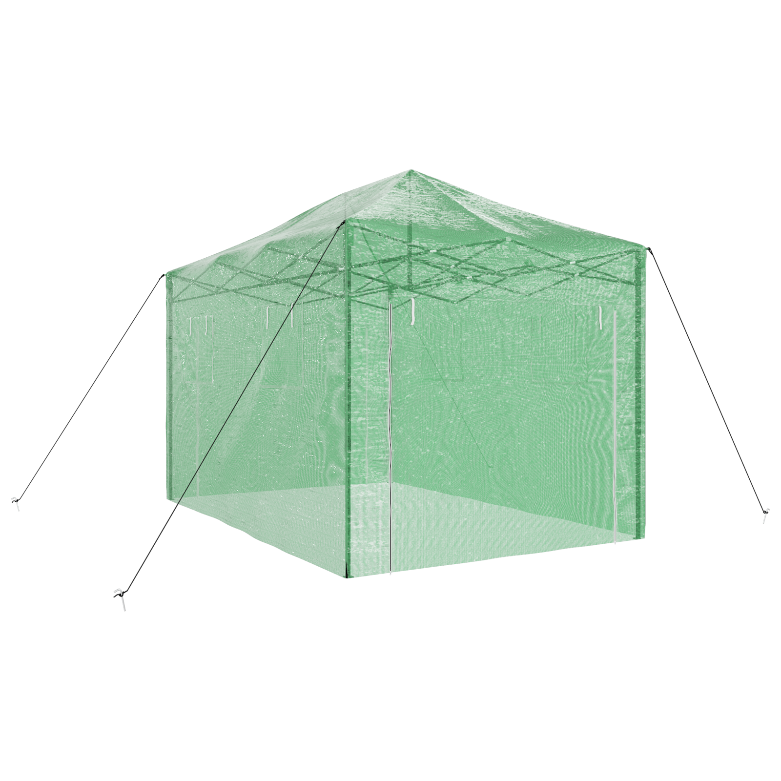 Begehbares Gewächshaus mit Pop-up Rahmen Grün 410x280x315 cm Stahl - Gartenpflege - Your Garden Eden