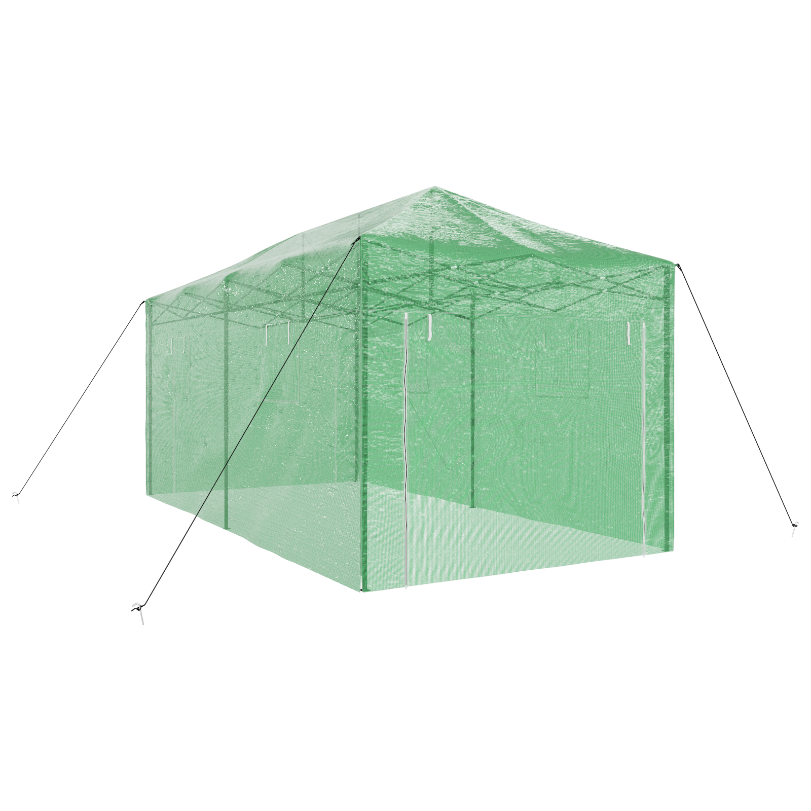 Gehege-Gewächshaus mit Pop-up-Rahmen Grün 580x290x315 cm Stahl - Gartenpflege - Your Garden Eden