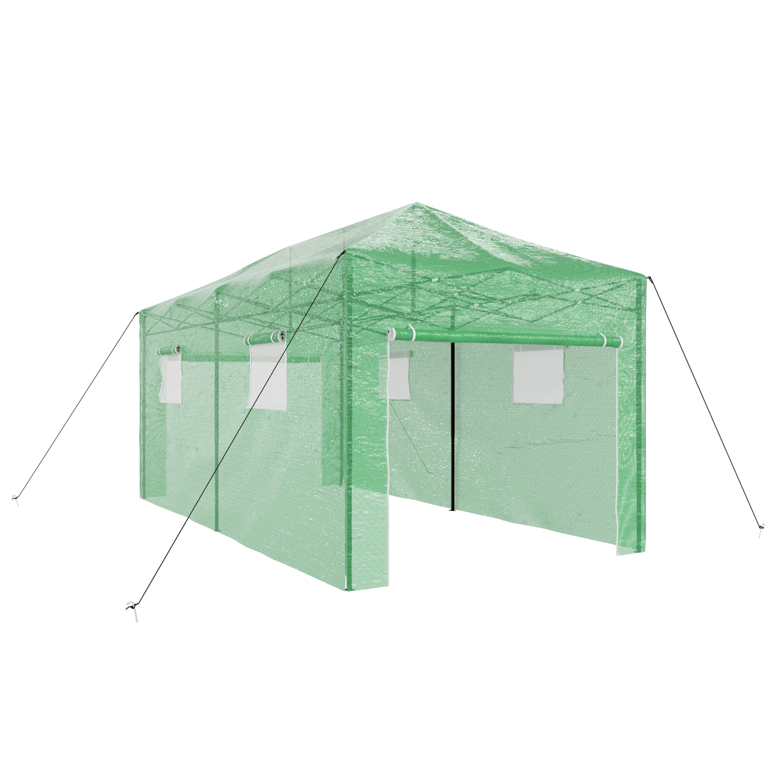 Gehege-Gewächshaus mit Pop-up-Rahmen Grün 580x290x315 cm Stahl - Gartenpflege - Your Garden Eden